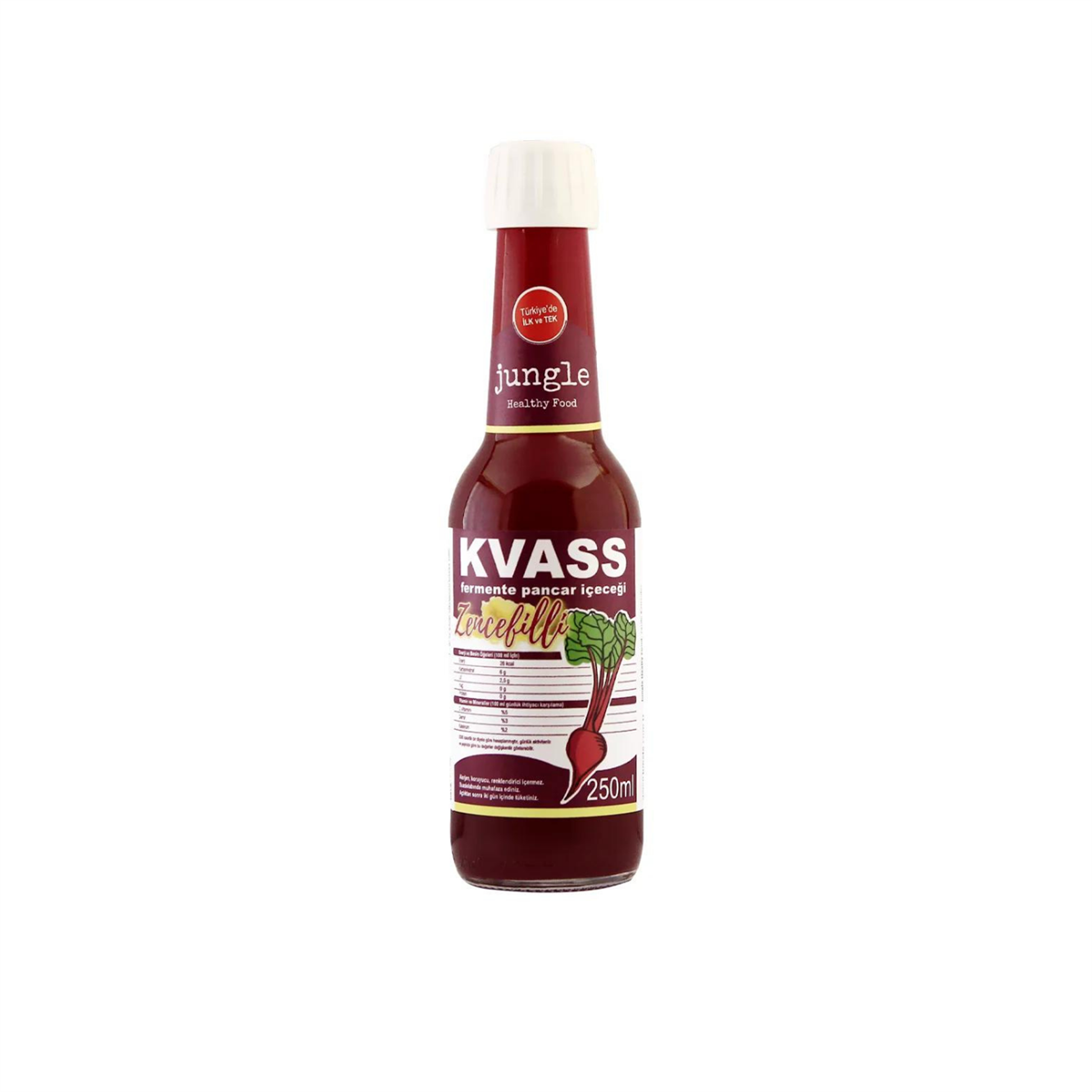 Jungle Kvass Zencefilli Pancar Suyu 250 ml