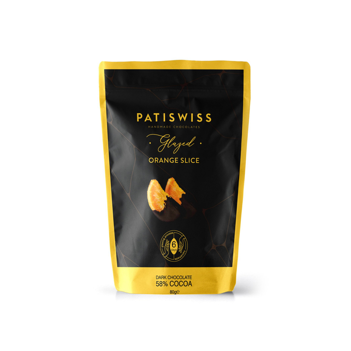 Patiswiss Bitter Çikolatalı Kaplı Portakal Dilimi 80 Gr