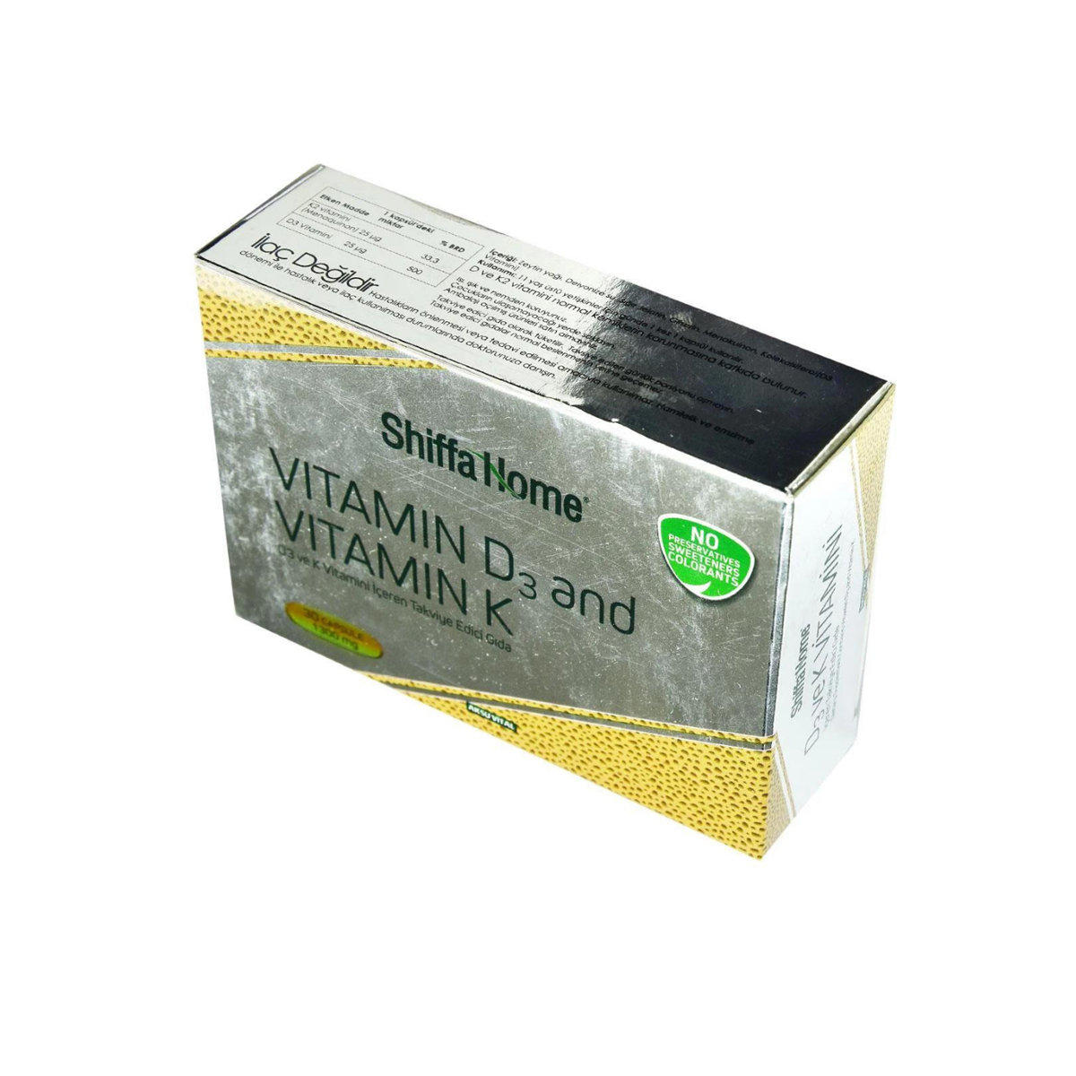 Shiffa Home D3 ve K Vitamini 30 Kapsül