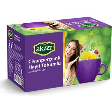 Akzer Civanperçemli Hayıt Tohumlu Karışık Bitki Çayı 60 lıAkzer