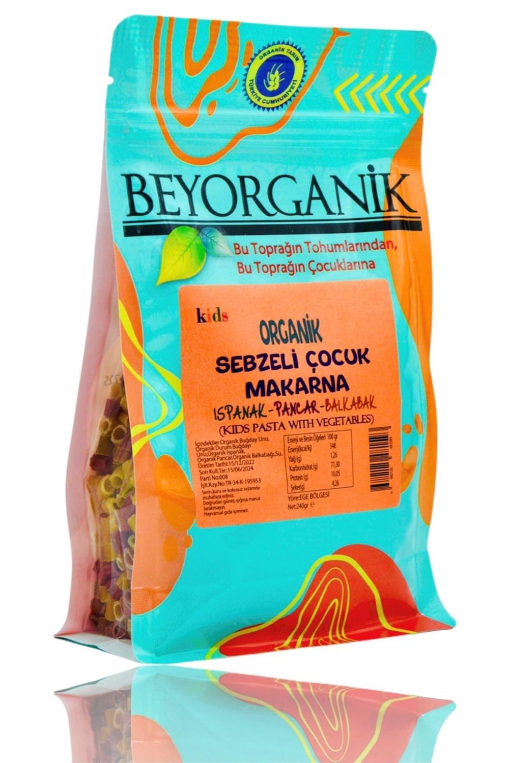 Beyorganik Organik Sebzeli Çocuk Makarna (ıspanak-pancar-başkabak) 240 grBeyorganik