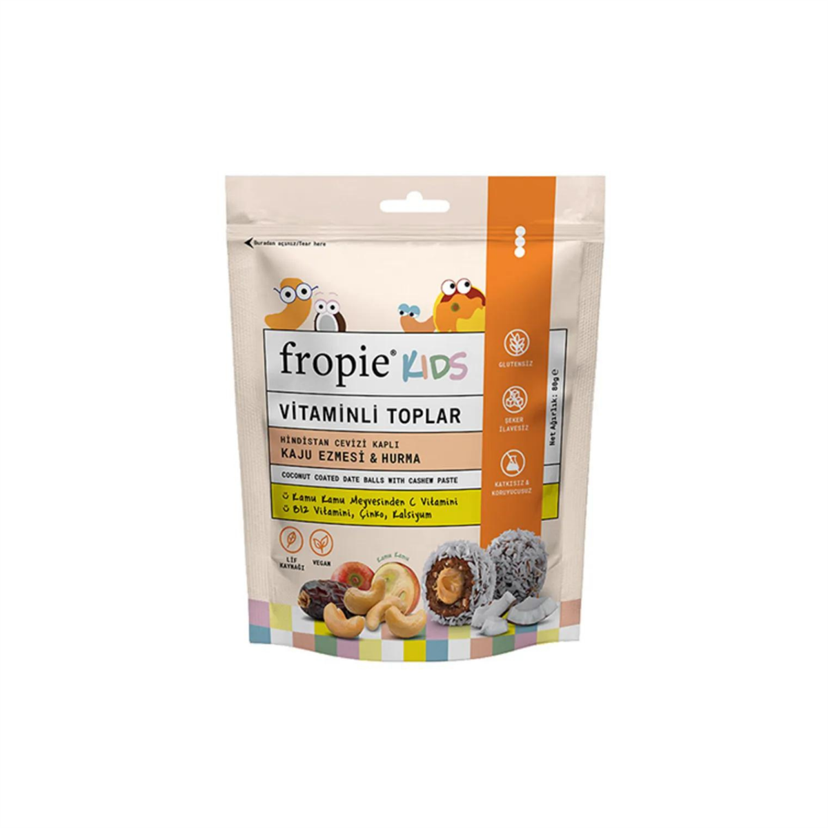 Fropie Kaju Ezmesi&Hurma Kids Vitamin Topları 80 gr