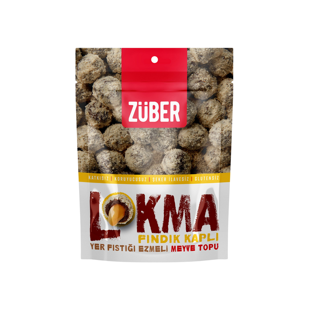 Züber Lokma Fındık Kaplamalı Meyve Topu 96 gr