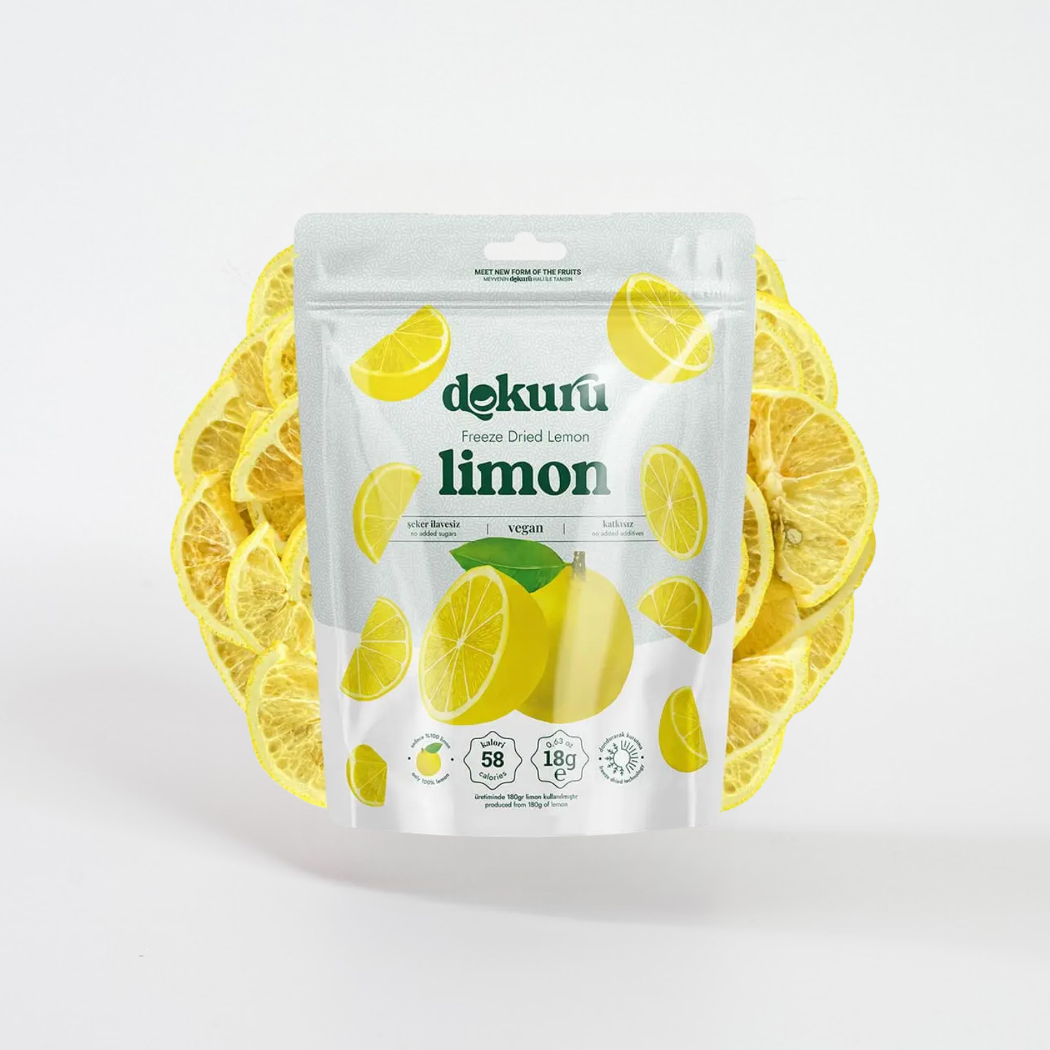 Dokuru Dondurularak Kurutulmuş Limon Kurusu 18grDokuru