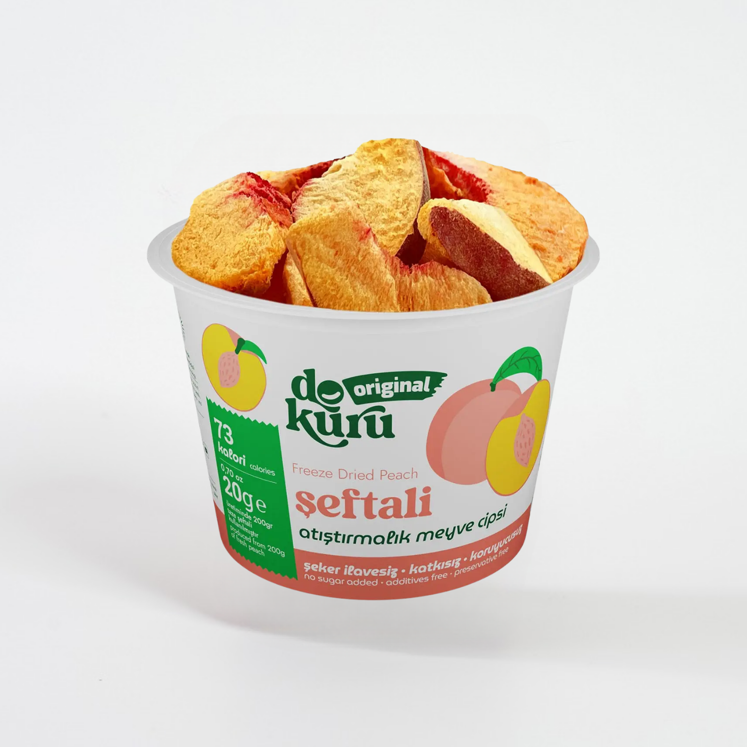Dokuru Dondurularak Kurutulmuş Şeftali 20 grDokuru