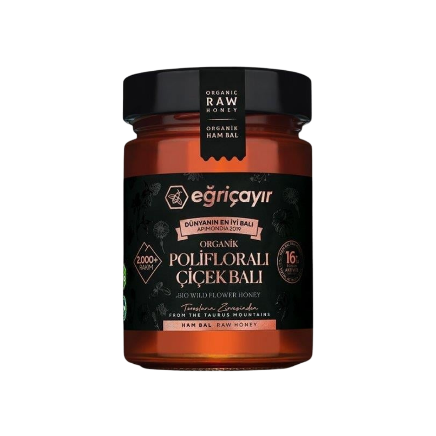Eğriçayır Organik Polifloralı(Çok Çiçekli) Bal 450 grEğriçayır