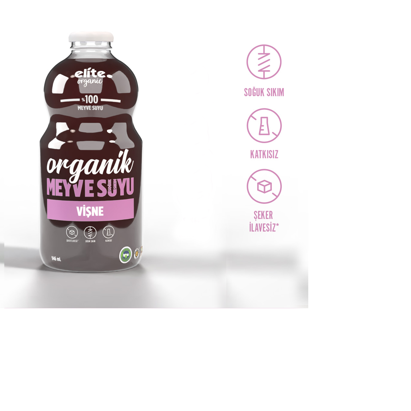 Elite Organik Vişne Suyu 946 mlElite Organik