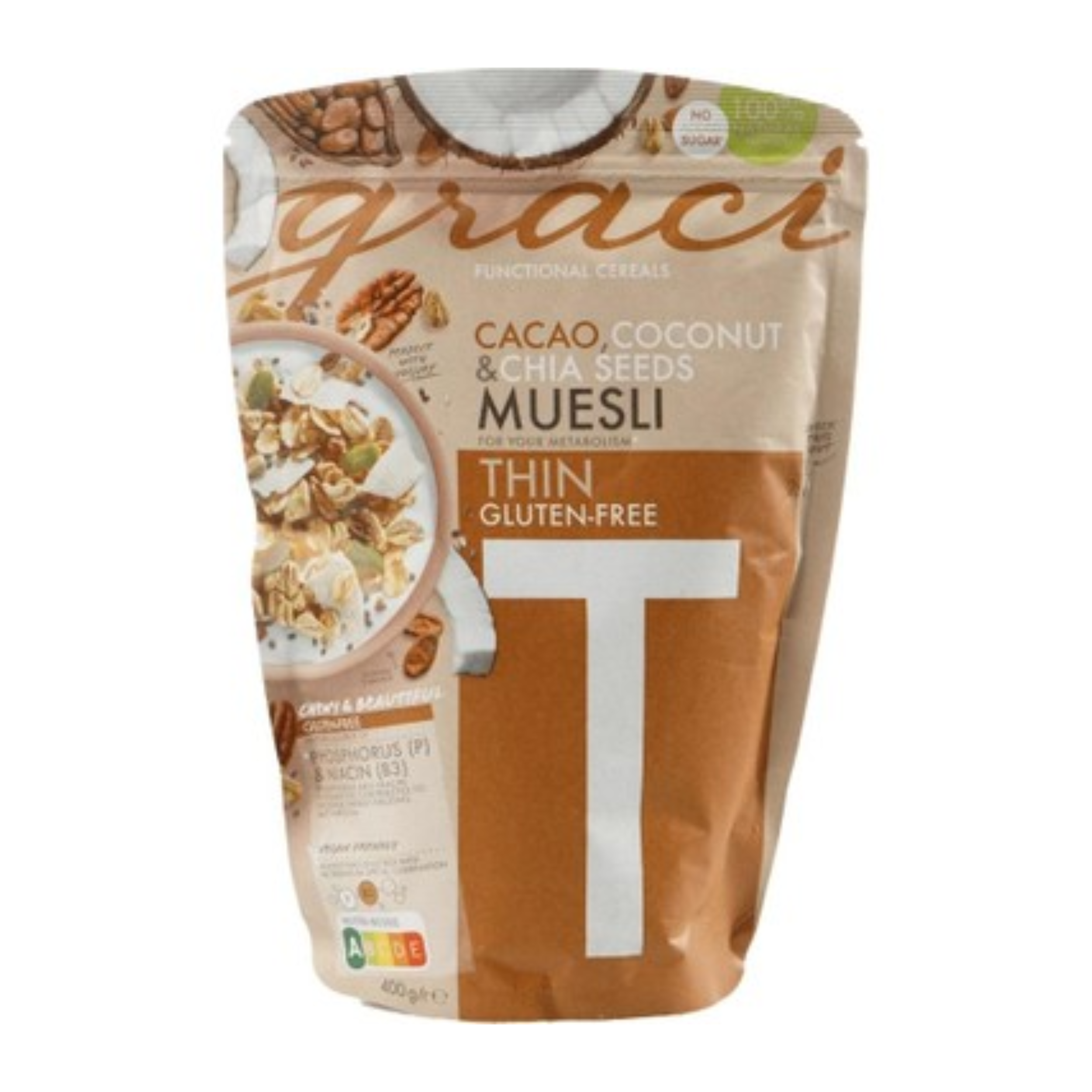 Graci Kakao, Hindistan Cevizi ve Kiya Tohumu Muesli 400 grGraci