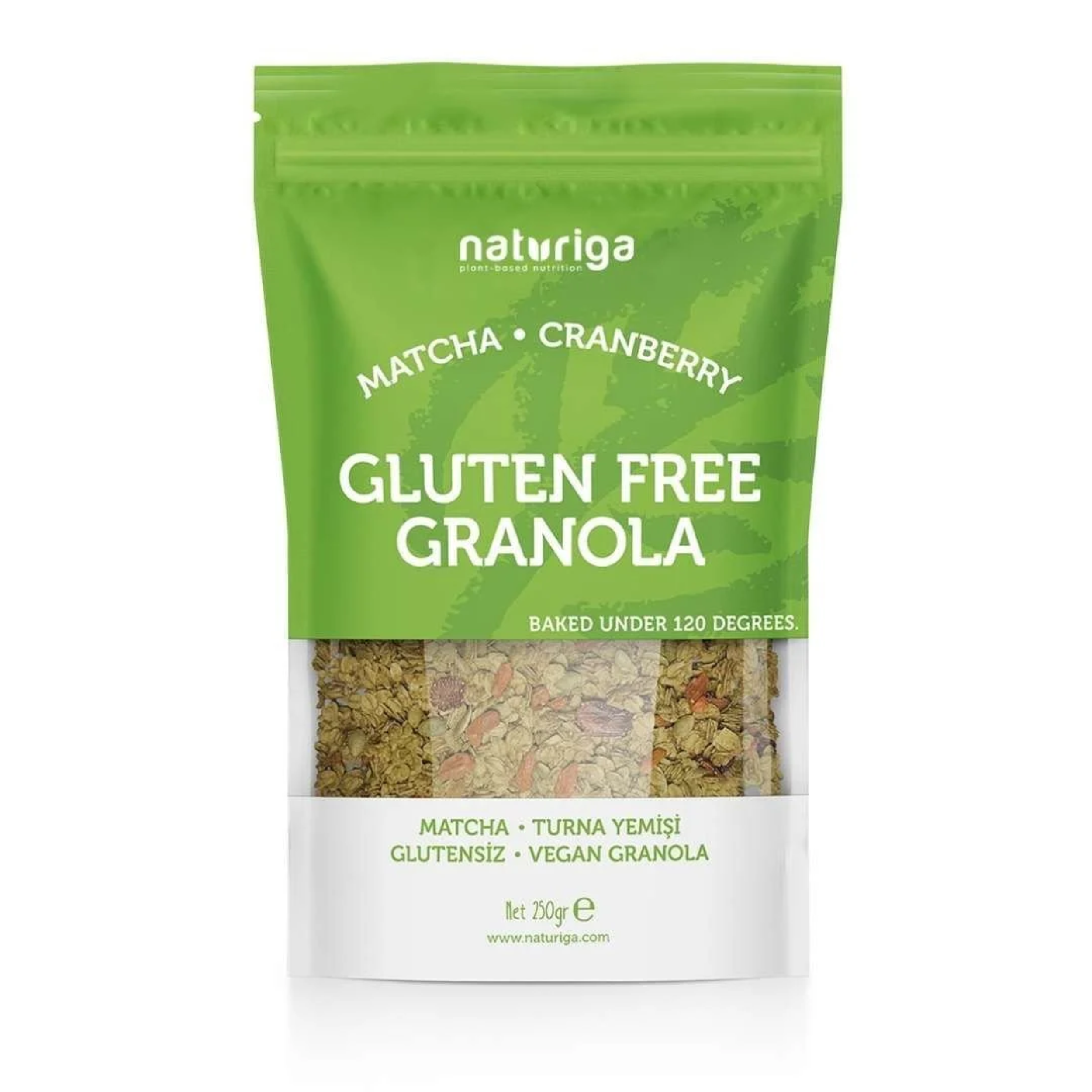Naturiga Glutensiz Granola Matcha Cranberry 250 grNaturiga