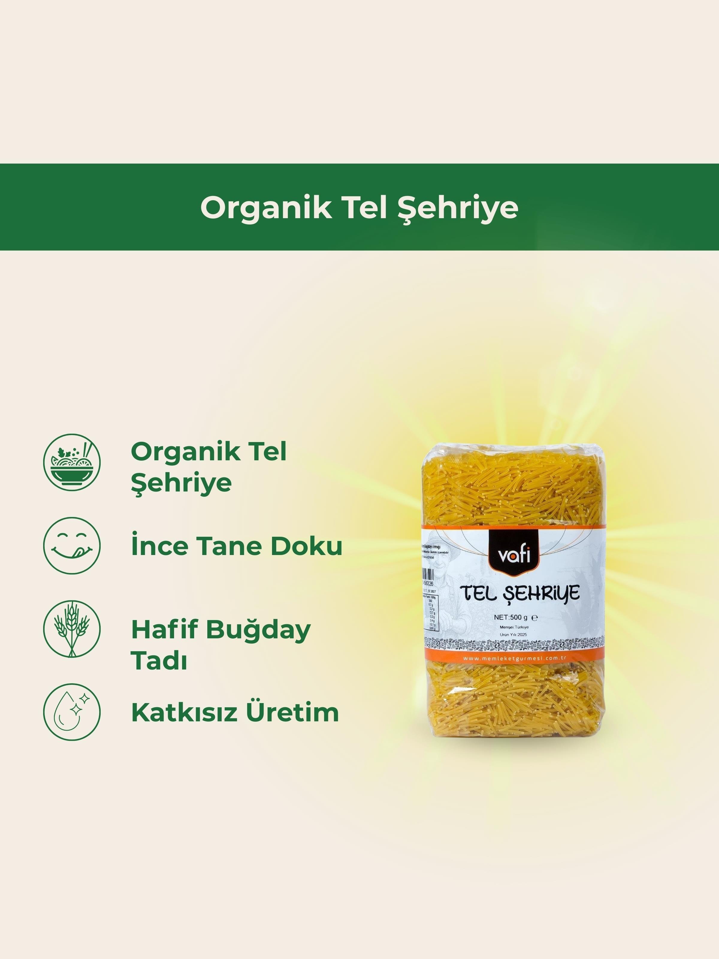 Organik Tel Şehriye 500 grMemleket Gurmesi