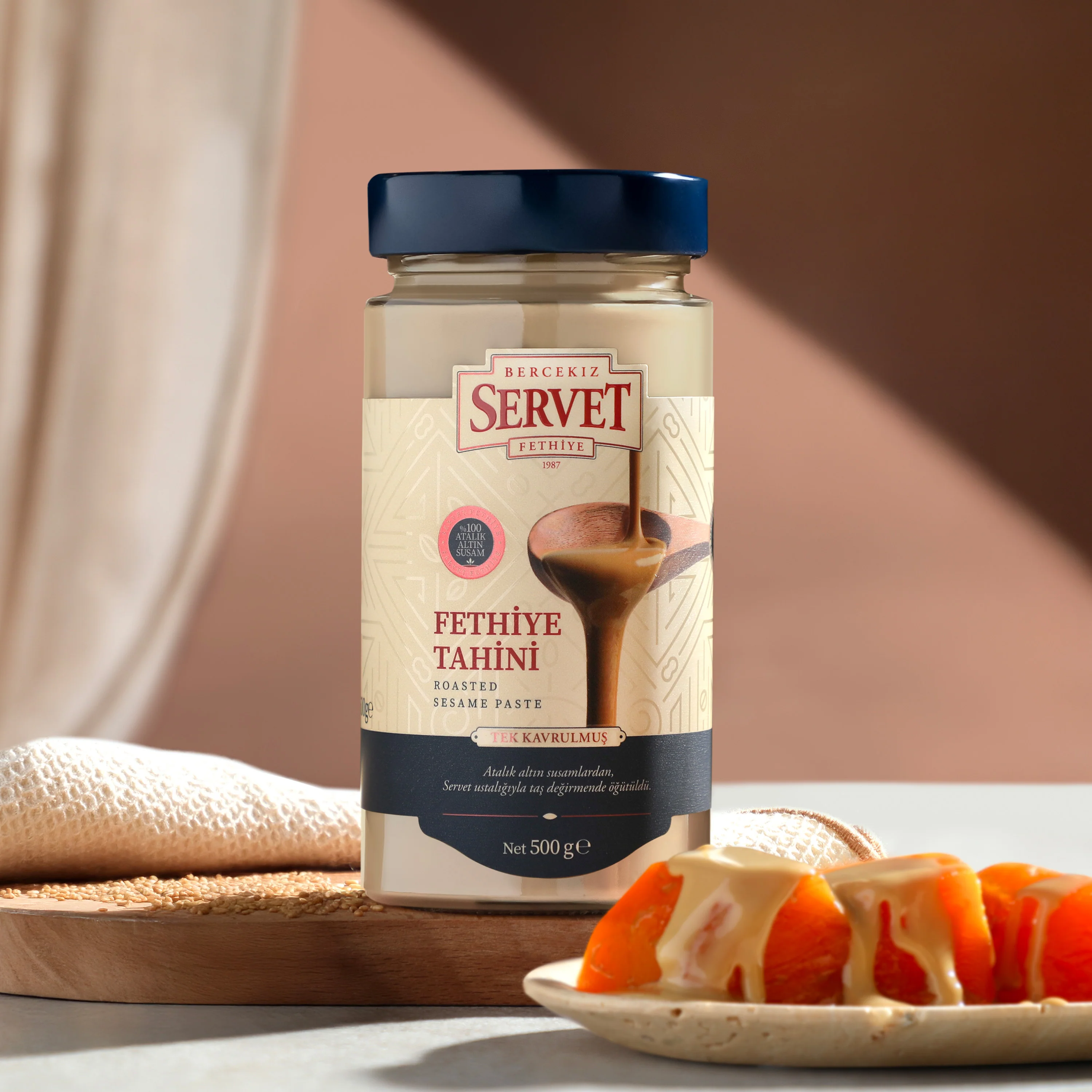 Servet Tek Kavrulmuş Taze Fethiye Tahini 500grMemleket Gurmesi