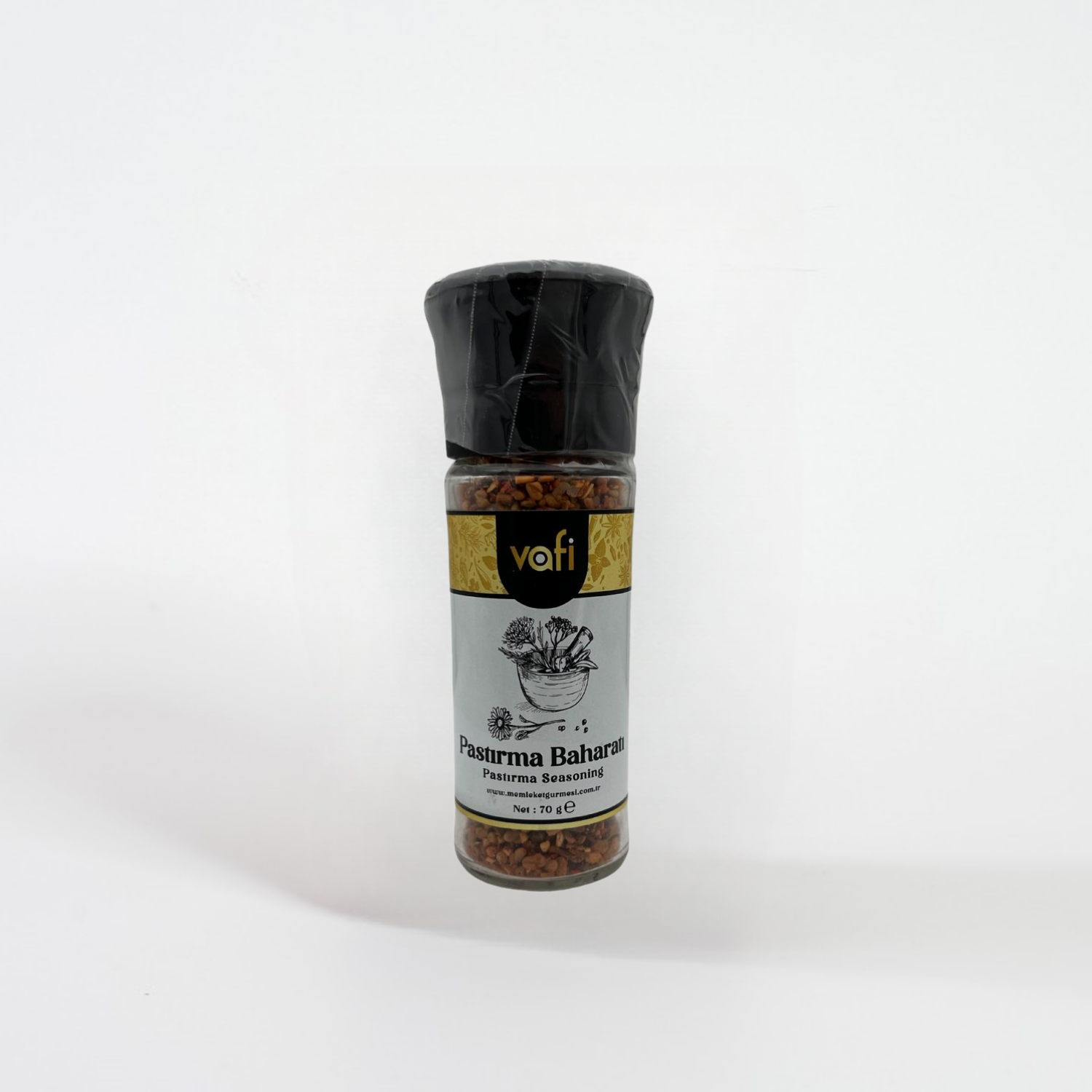 Vafi Cam Değirmen Kapak Serisi Pastırma Baharatı 70 grVafi