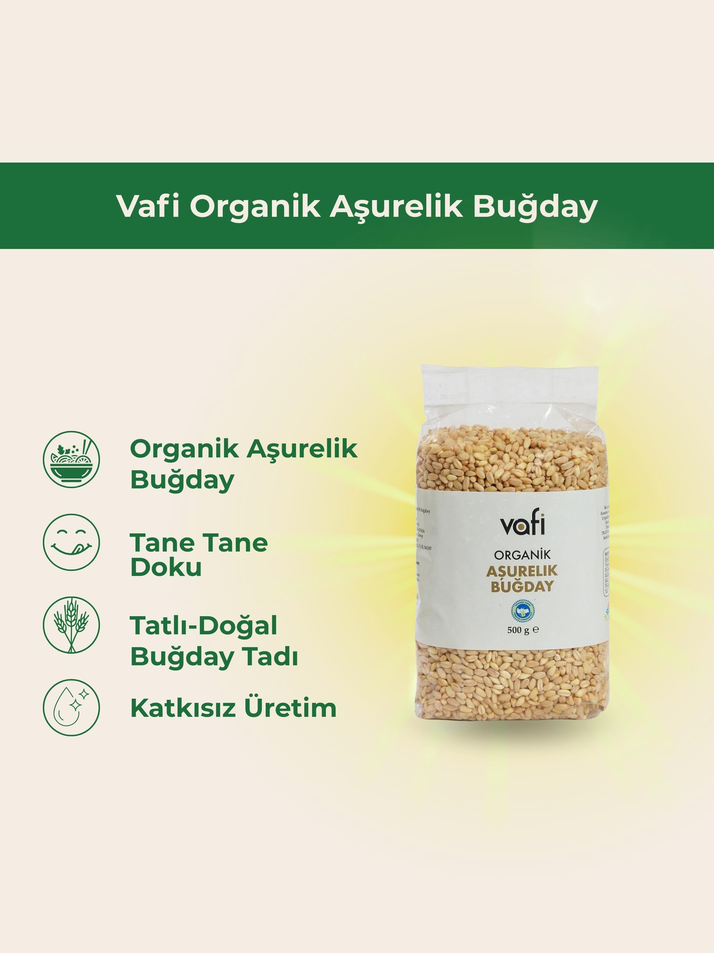 Vafi Organik Aşurelik Buğday 500 gr MGMemleket Gurmesi