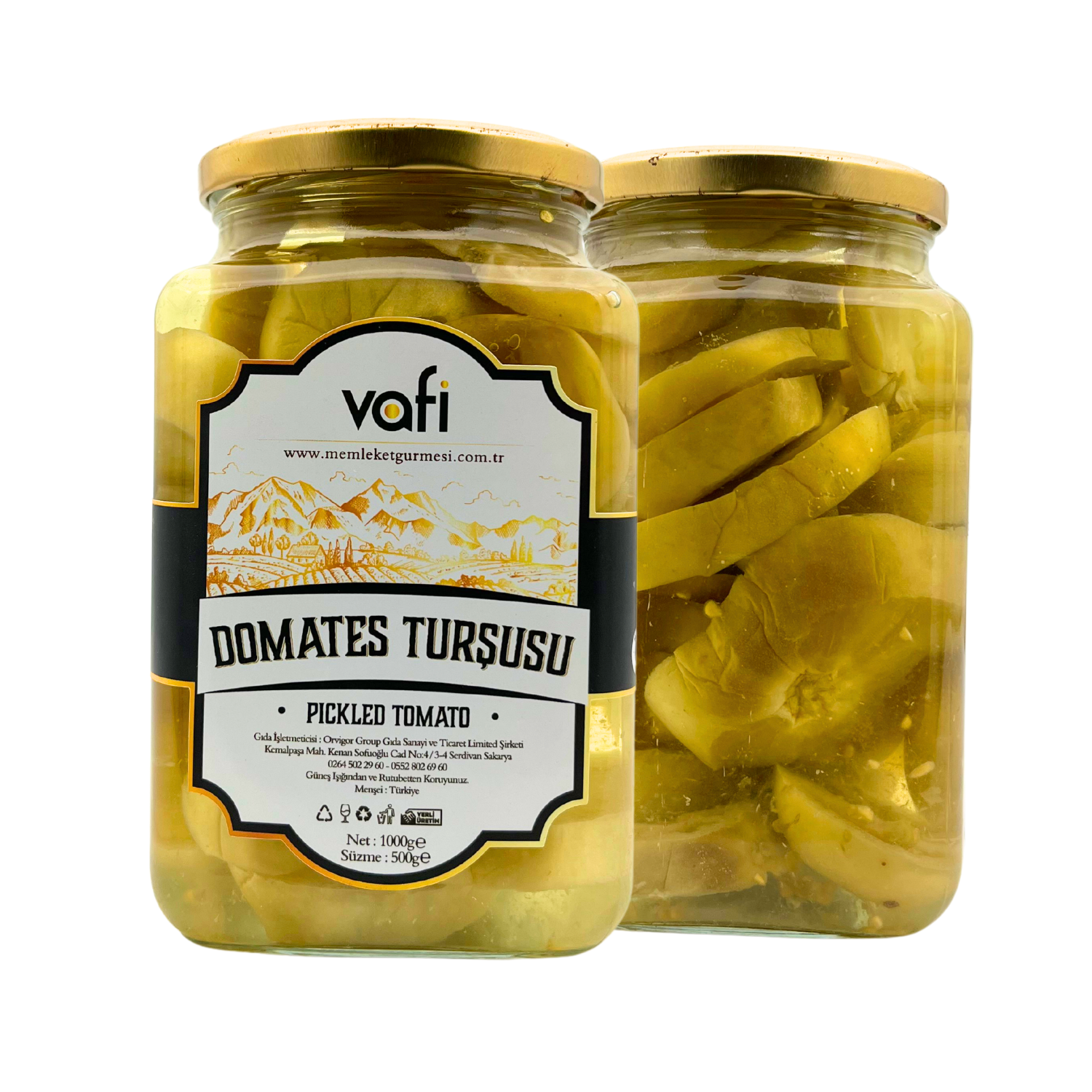 Vafi Turşu Serisi Domates Turşusu 1000cc-500grVafi