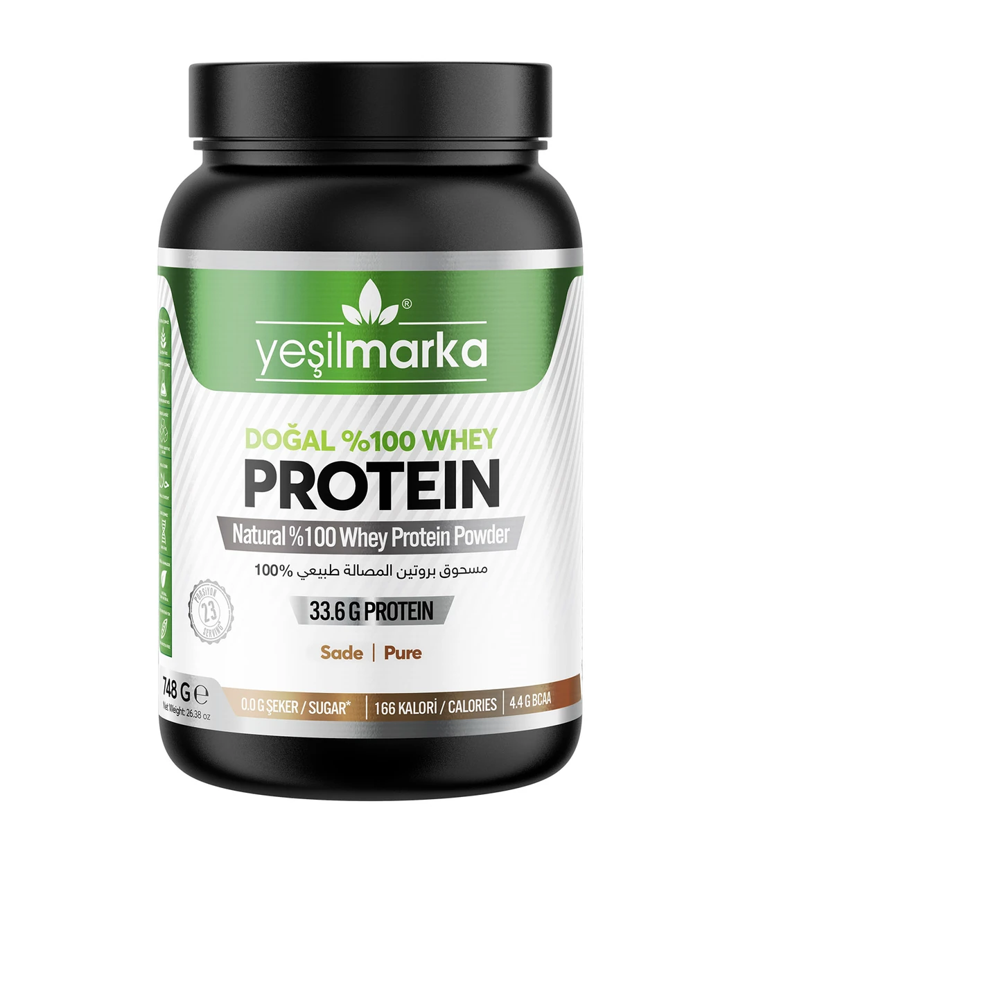 Yeşil Marka Doğal Whey Protein Tozu Sade 748 grYeşil Marka