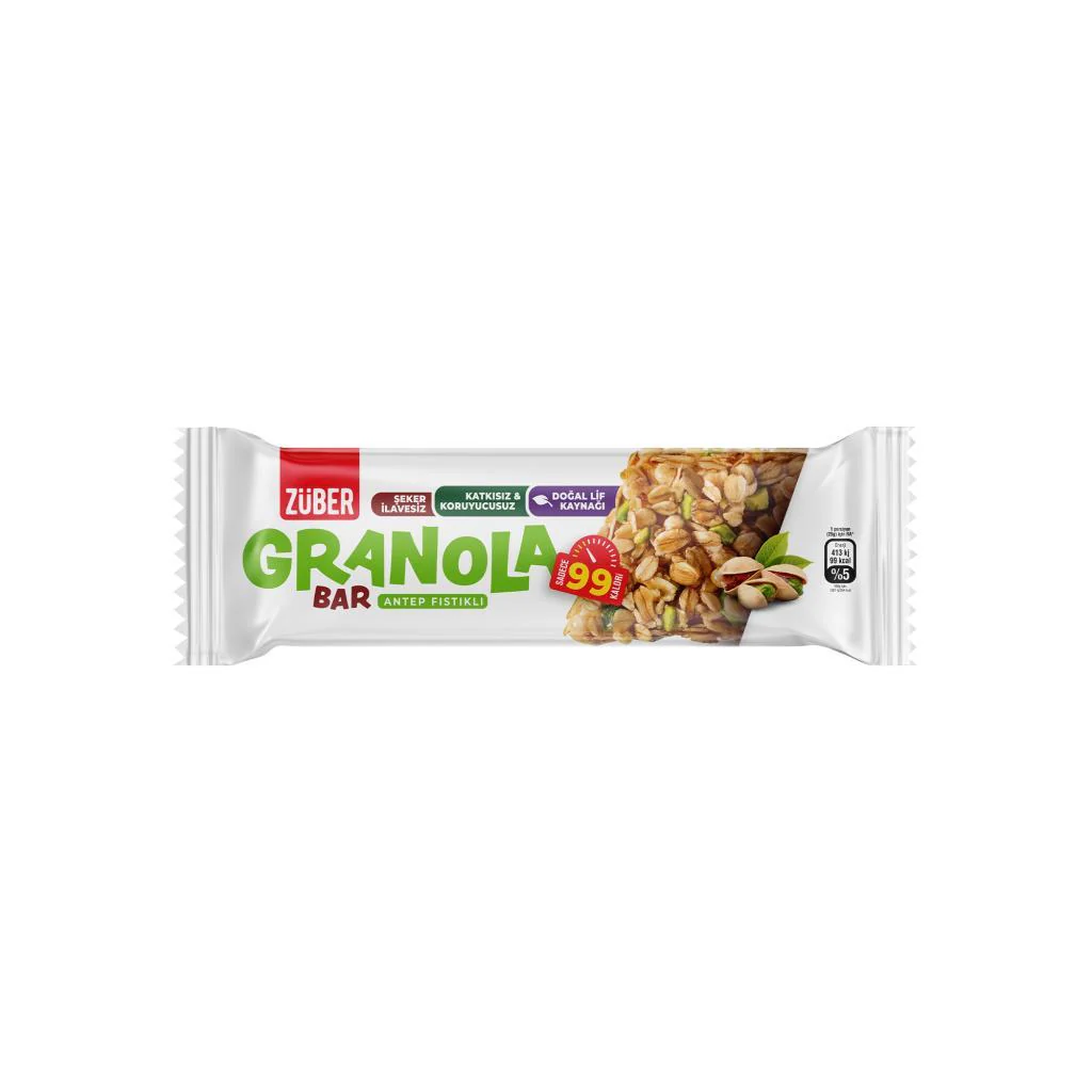 Züber Antep Fıstıklı Granola Bar 25 grZüber