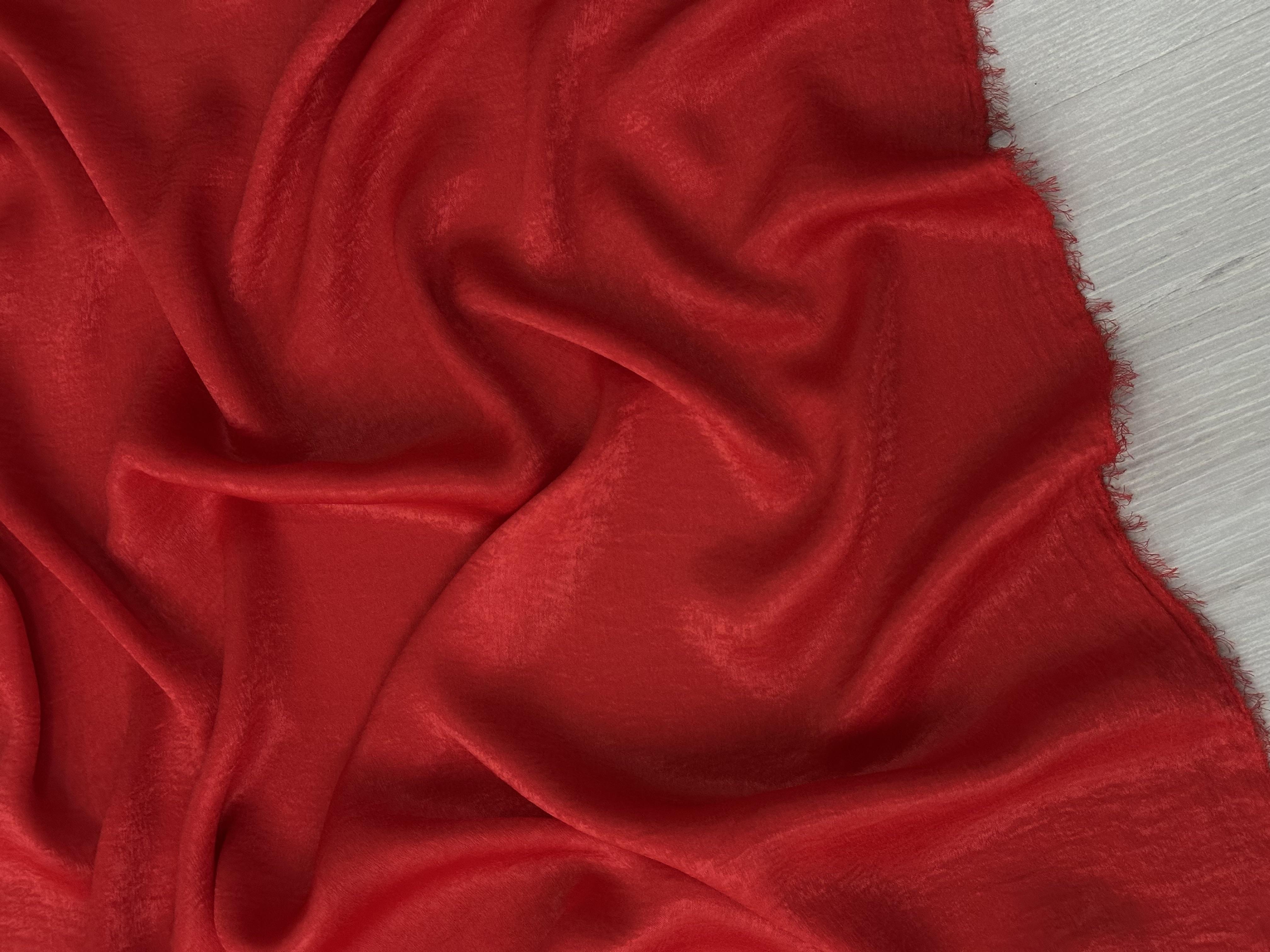 BAMBU İPEK SATEN - KIRMIZI