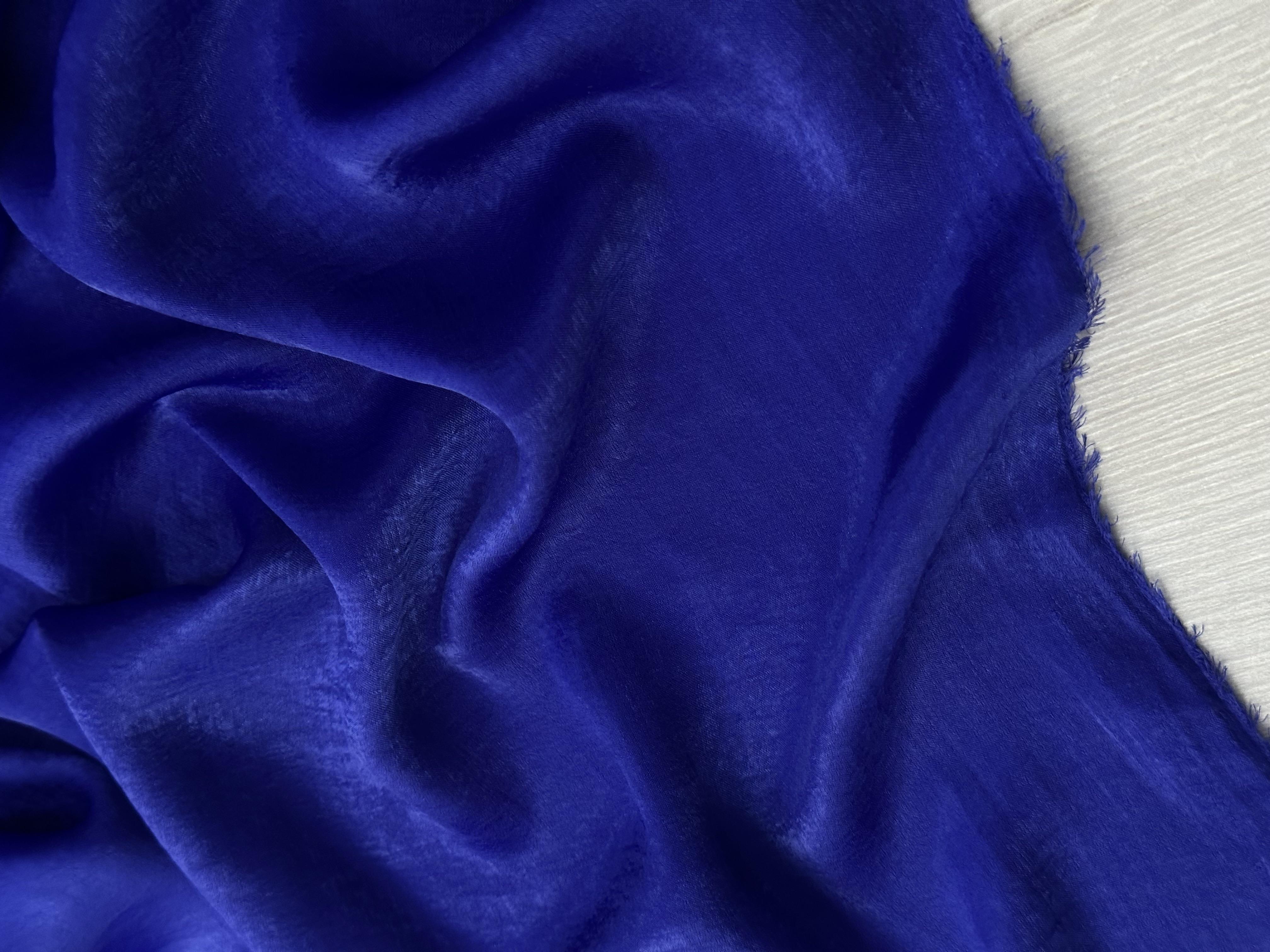 BAMBU İPEK SATEN - SAKS MAVİ