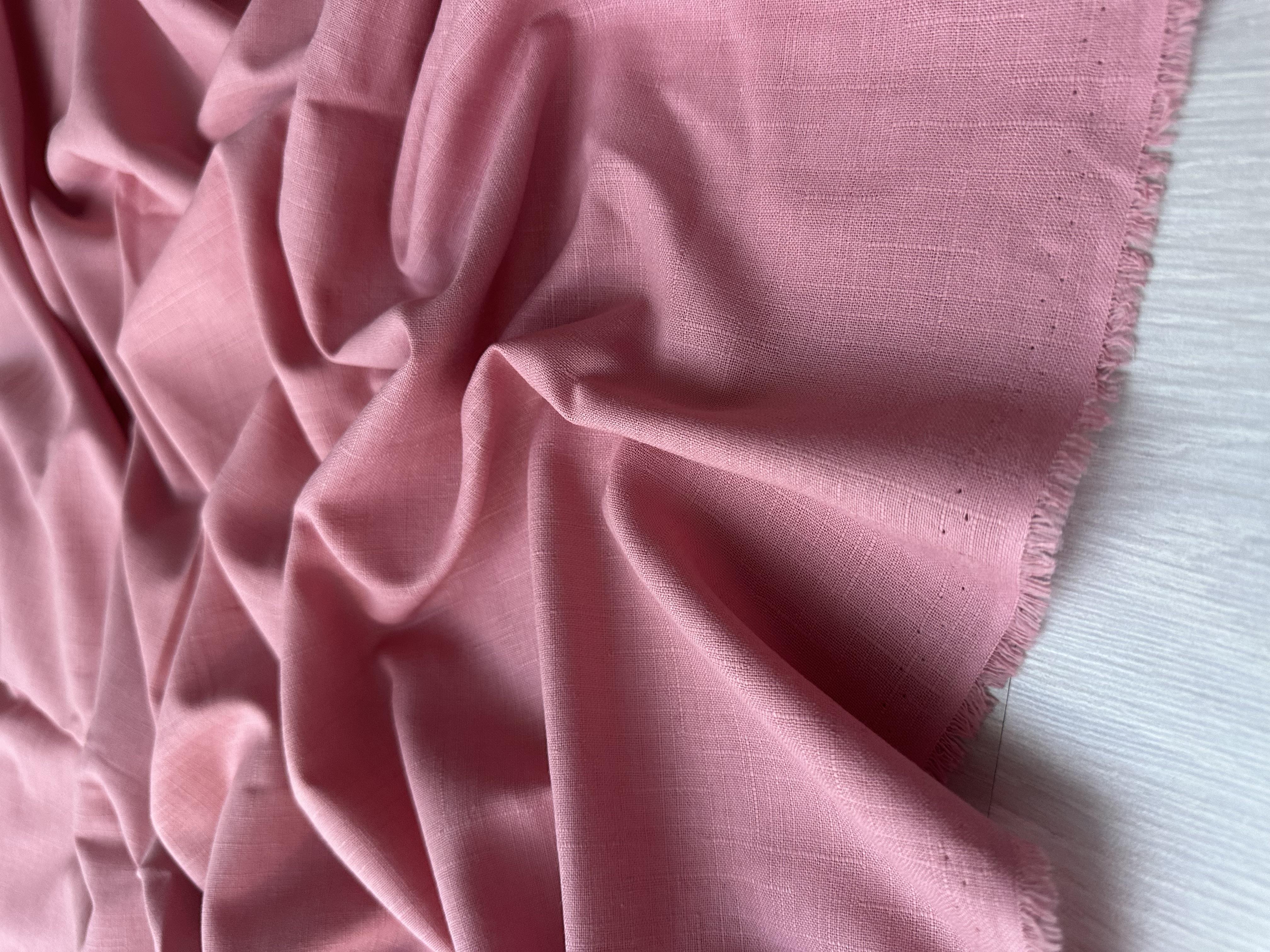 FLAMLI PAMUK KETEN - PEMBE