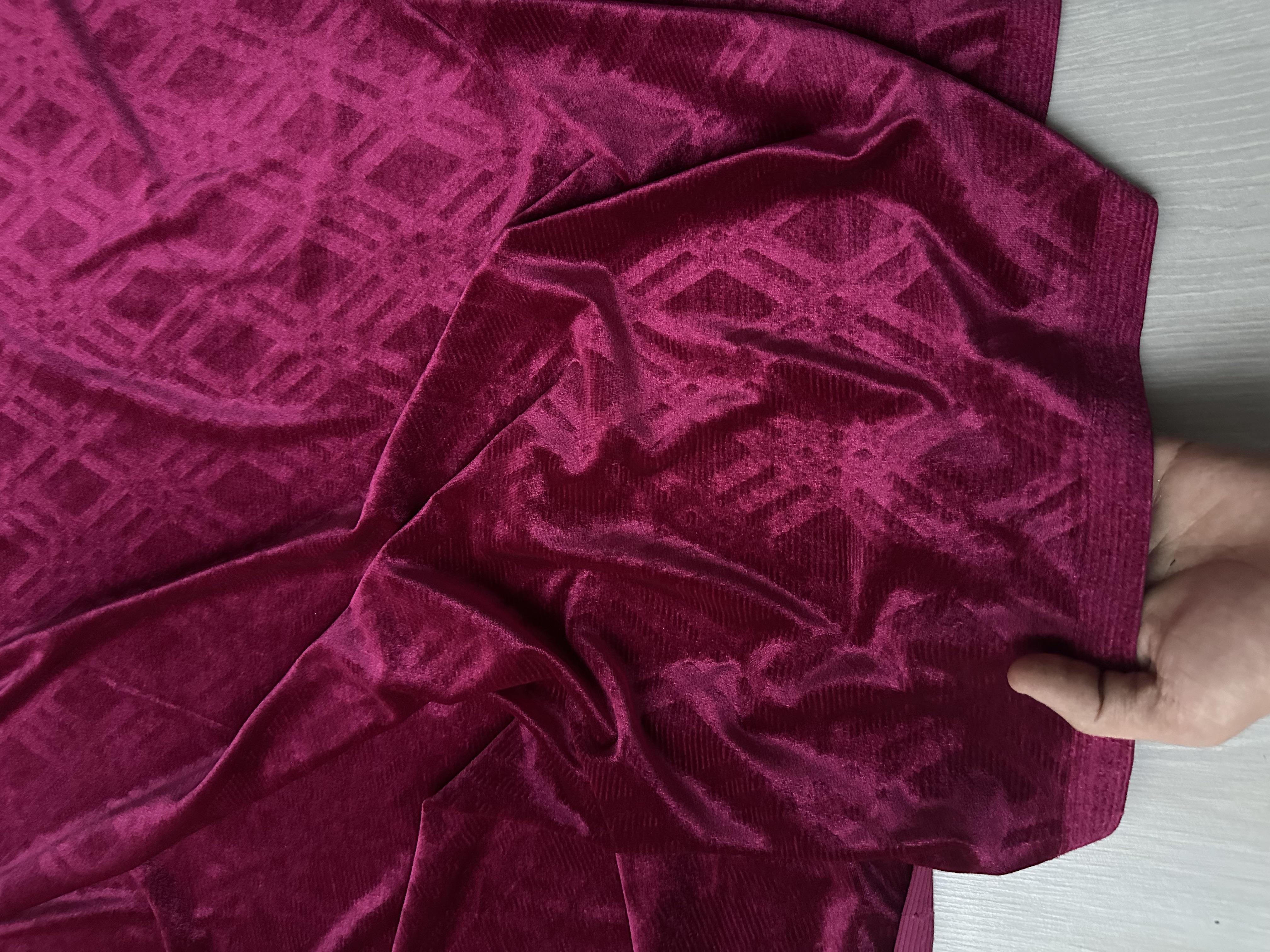 YAKMA İPEK KADİFE - BORDO