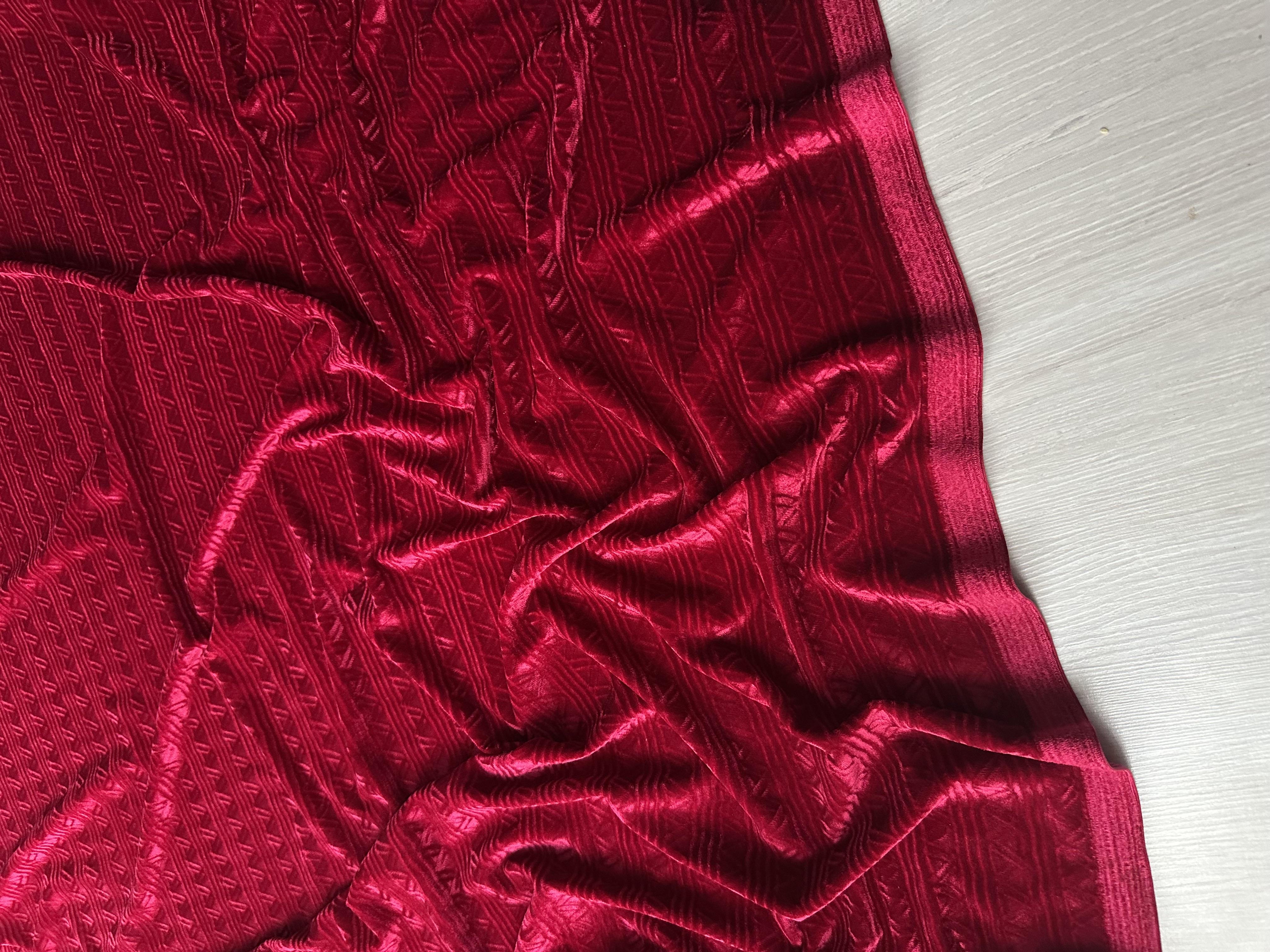 YAKMA İPEK KADİFE - KIRMIZI