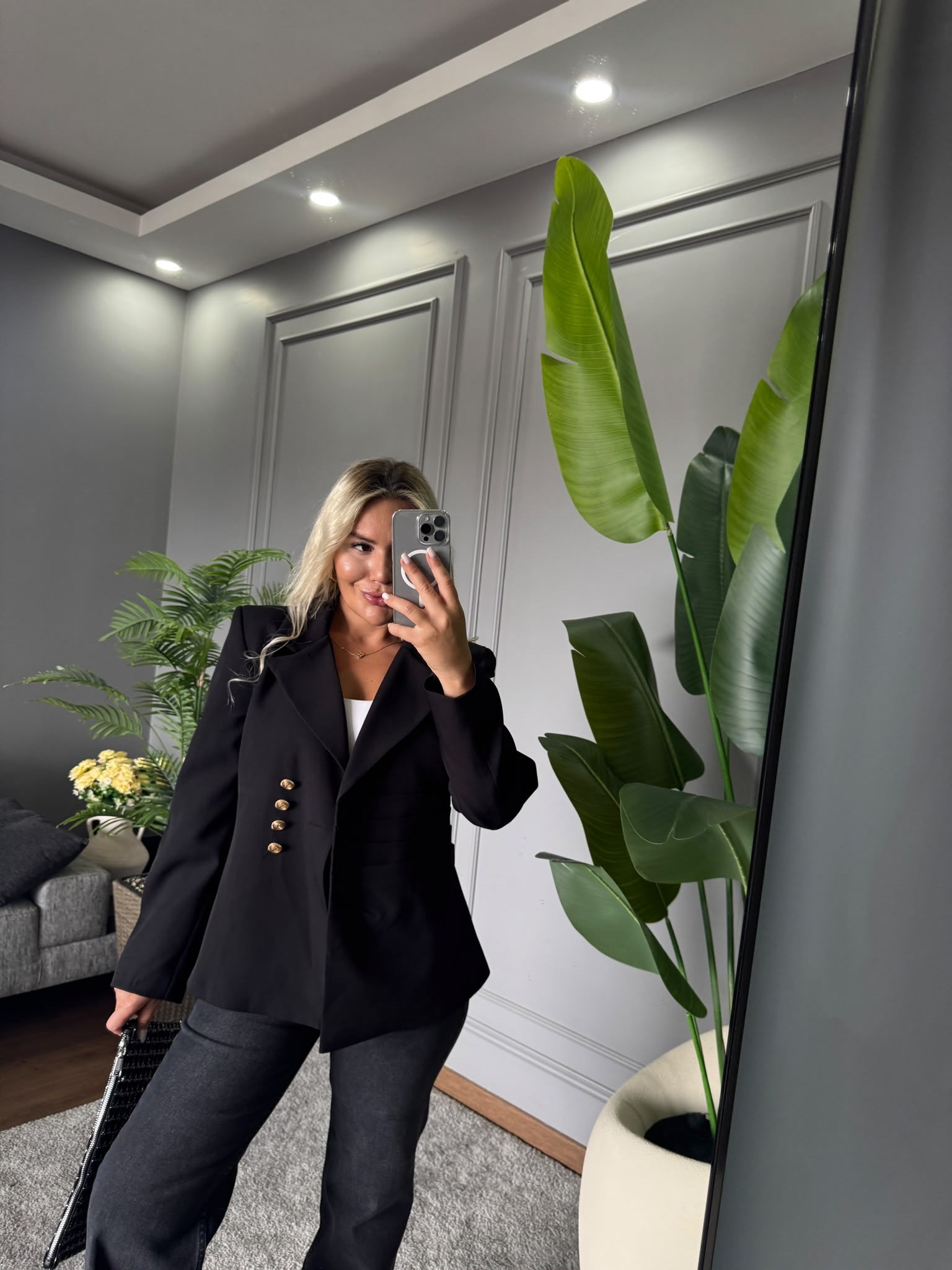 GOLD DÜĞME DETAY BLAZER