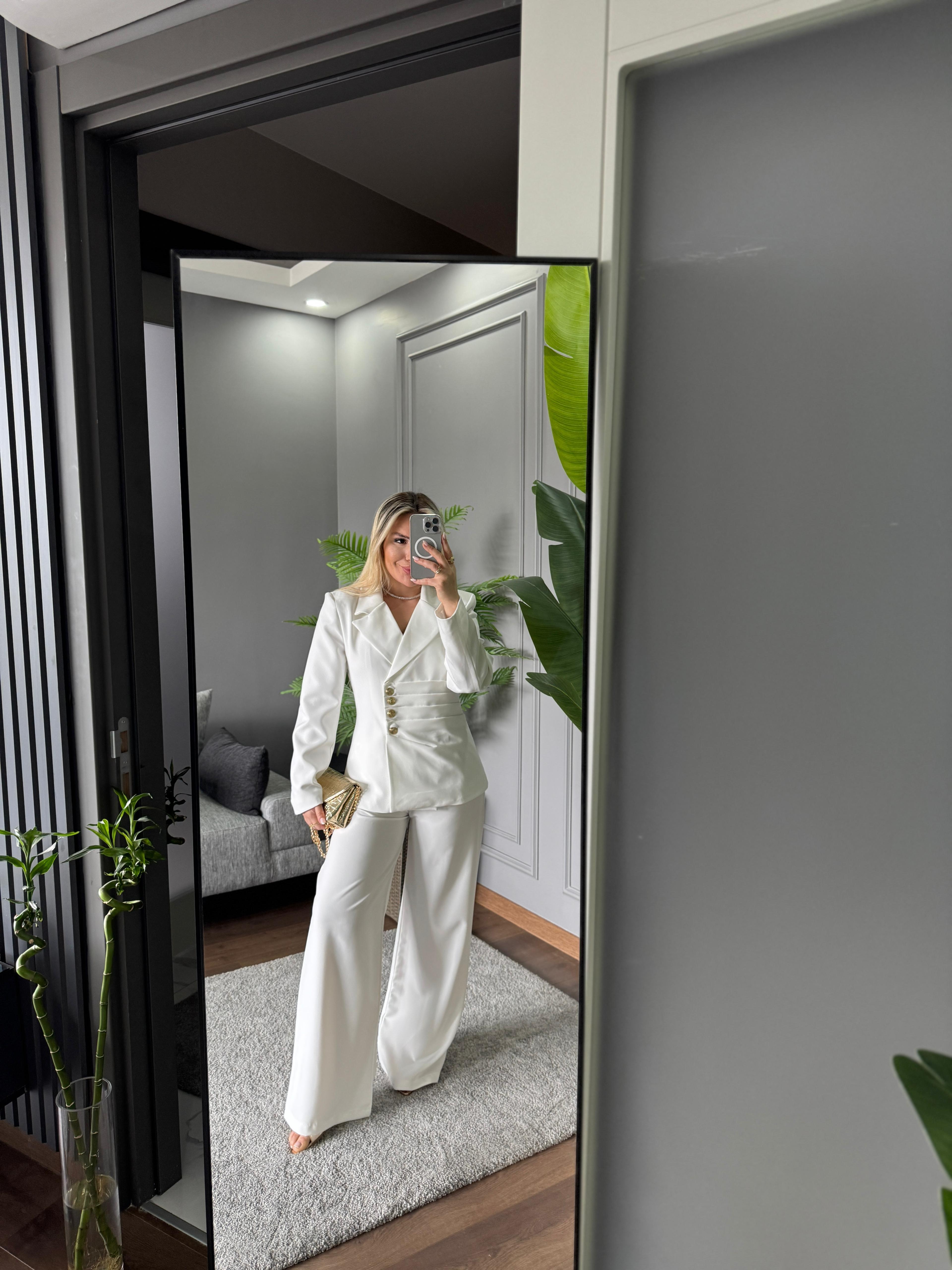 DÜĞME DETAY BLAZER TAKIM 