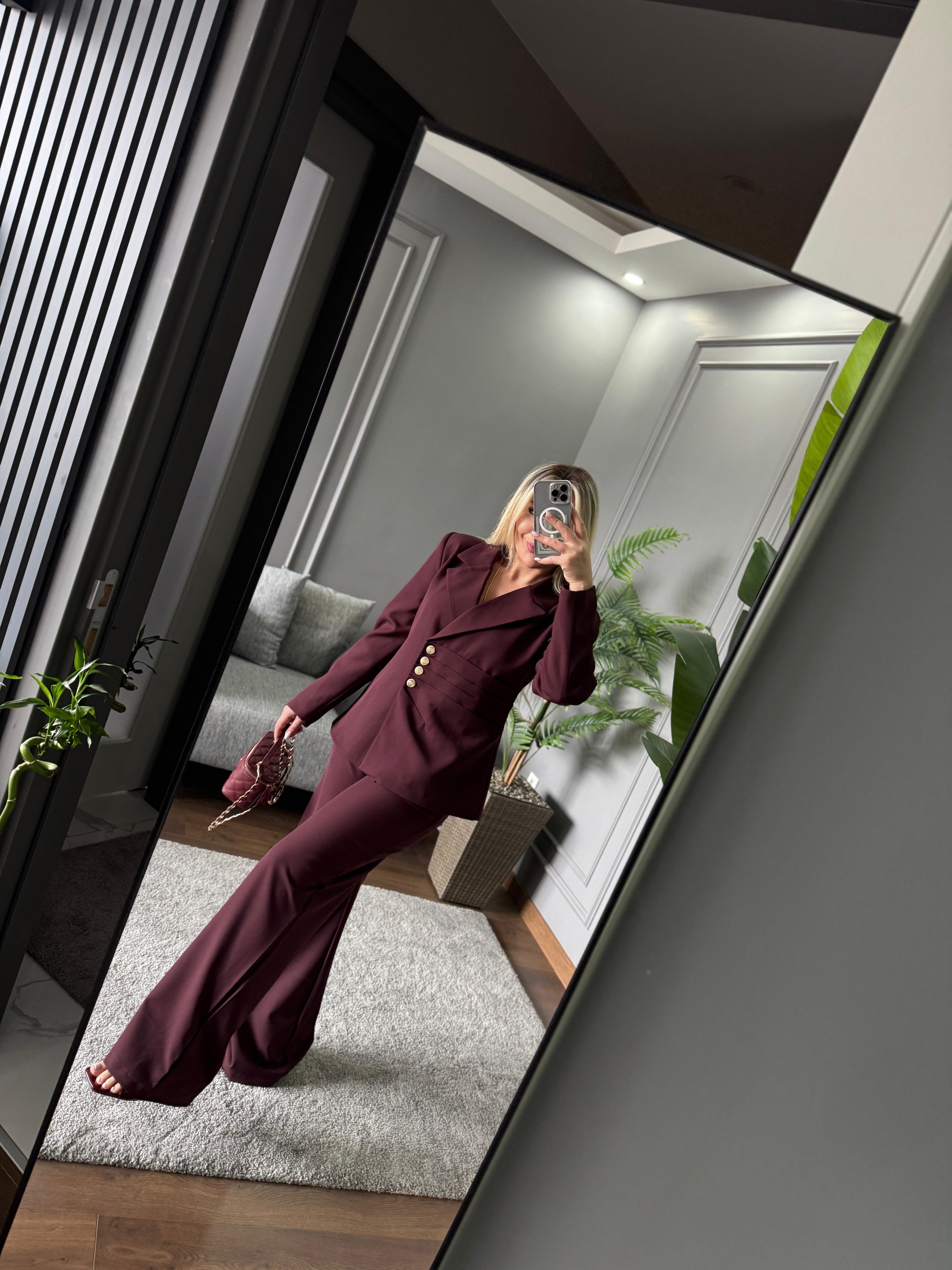 DÜĞME DETAY BLAZER TAKIM