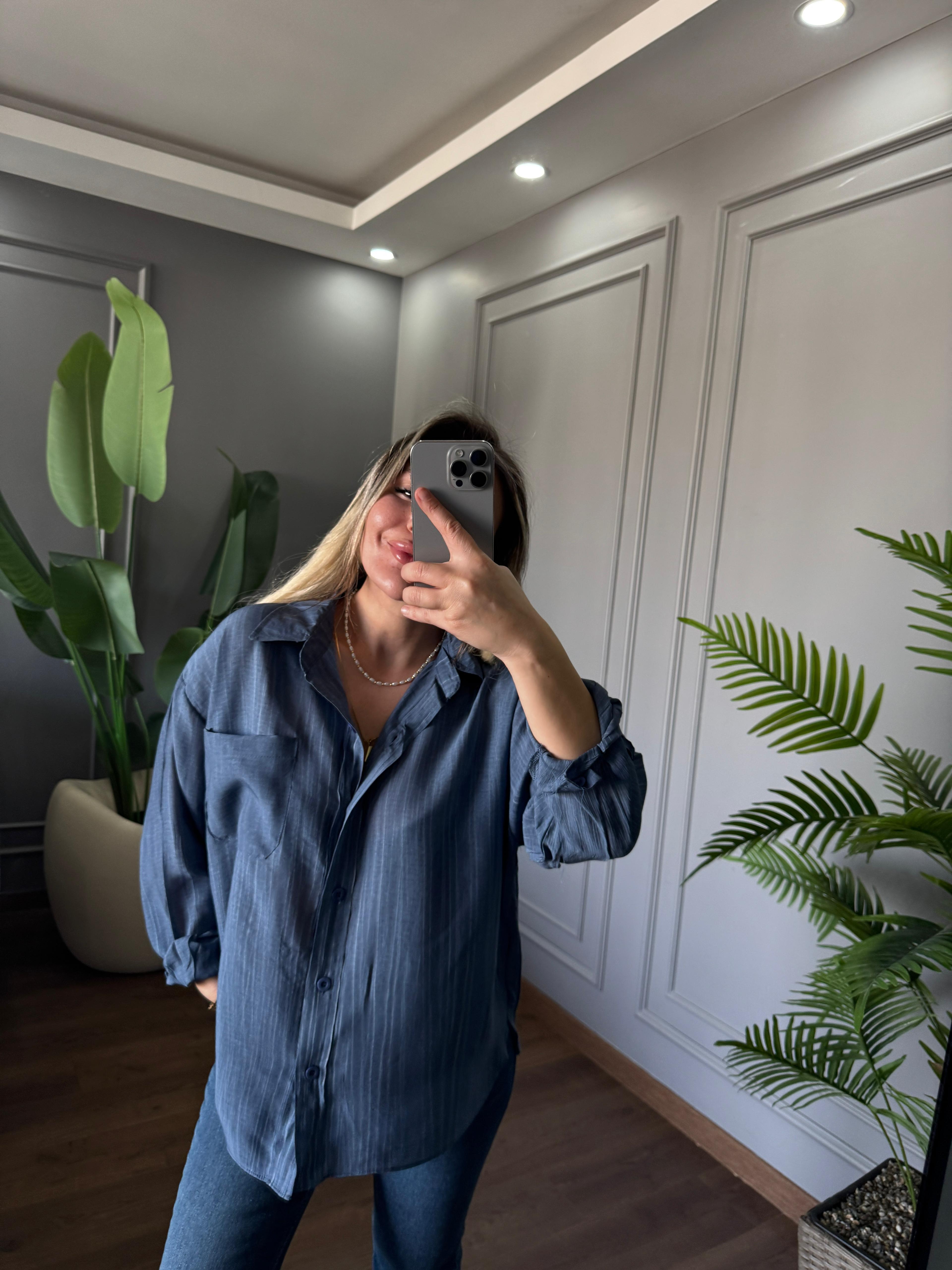 OVERSİZE ŞIK GÖMLEK 