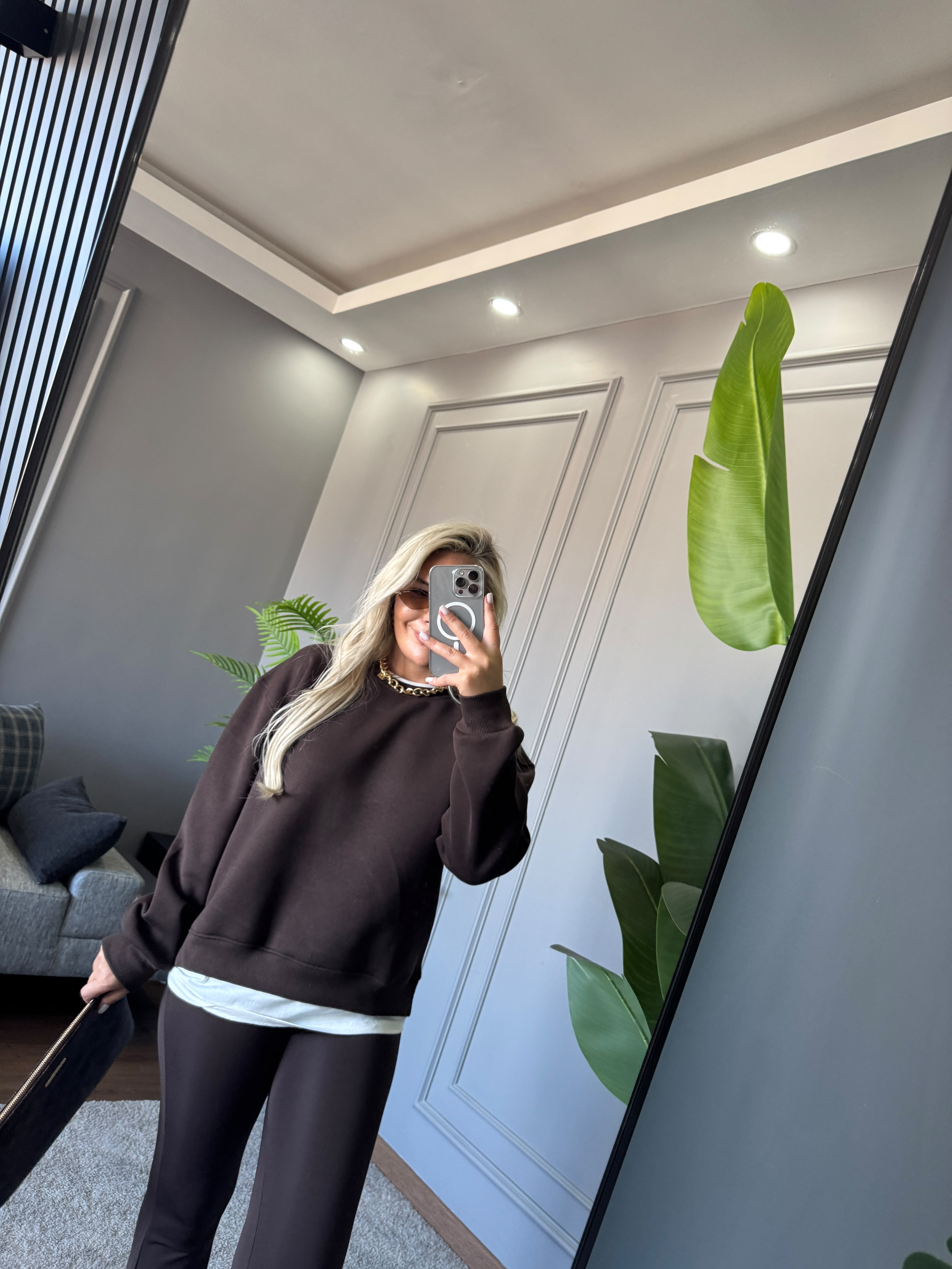 PENYE DETAY ŞARDONLU SWEAT 