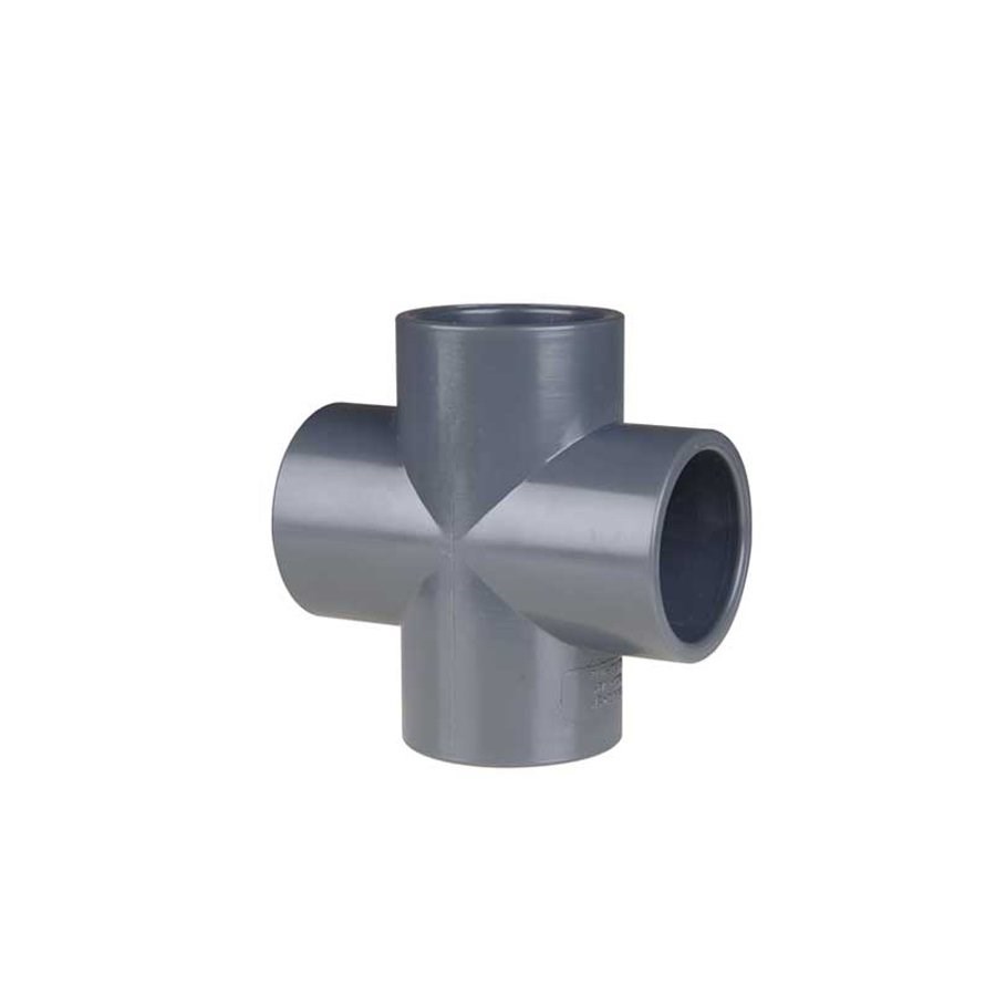 U-PVC Ø110 90° Yapıştırma Muflu Kruva (Istavroz)