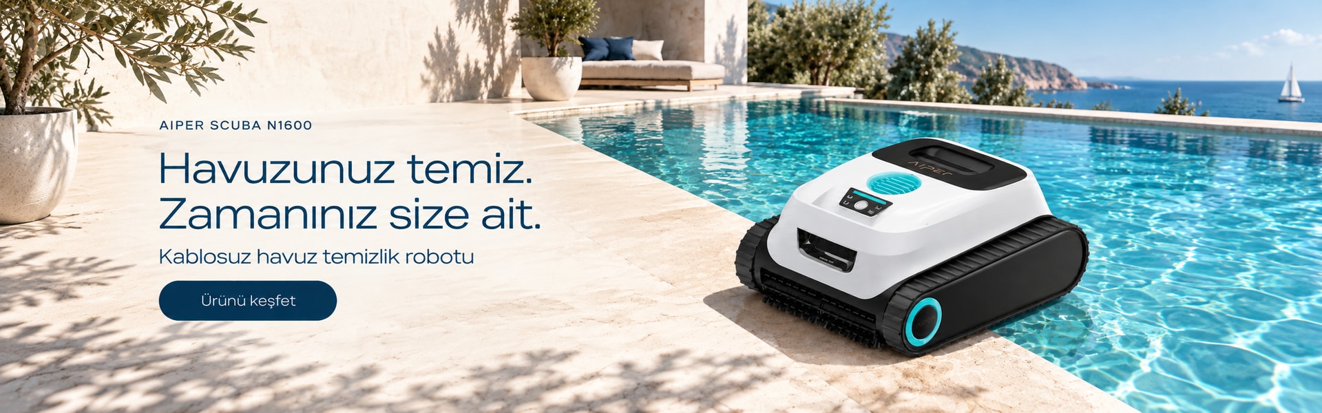Aiper Scuba N1600 Kablosuz Havuz Temizlik Robotu