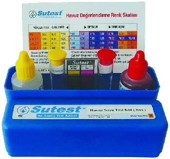 Antech SuTest Havuz Suyu Test Kiti Sıvı Damla pH Klor Test Kiti