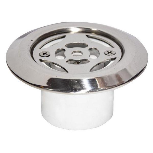 Paslanmaz Çelik Yapıştırma Tabandan Debi Ayarlı Besleme Nozulu 63mm