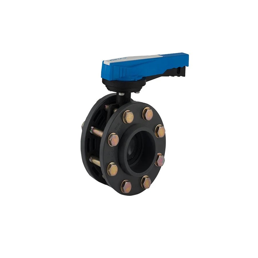 U-PVC Ø110 PN10 Flanşlı  Kelebek Vana (Takım)