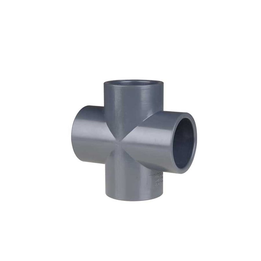 U-PVC Ø50 90° Yapıştırma Muflu Kruva (Istavroz)
