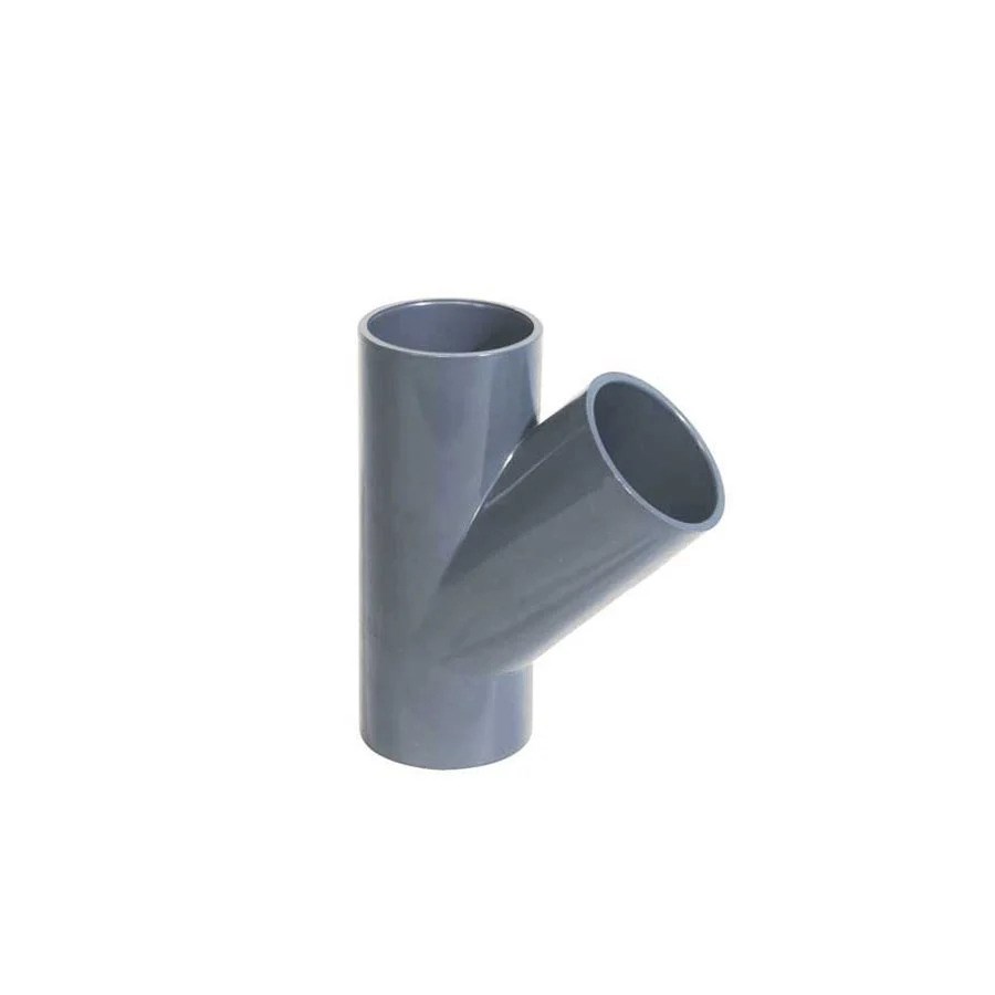 U-PVC Ø75 45° Yapıştırma Muflu Te Çatal
