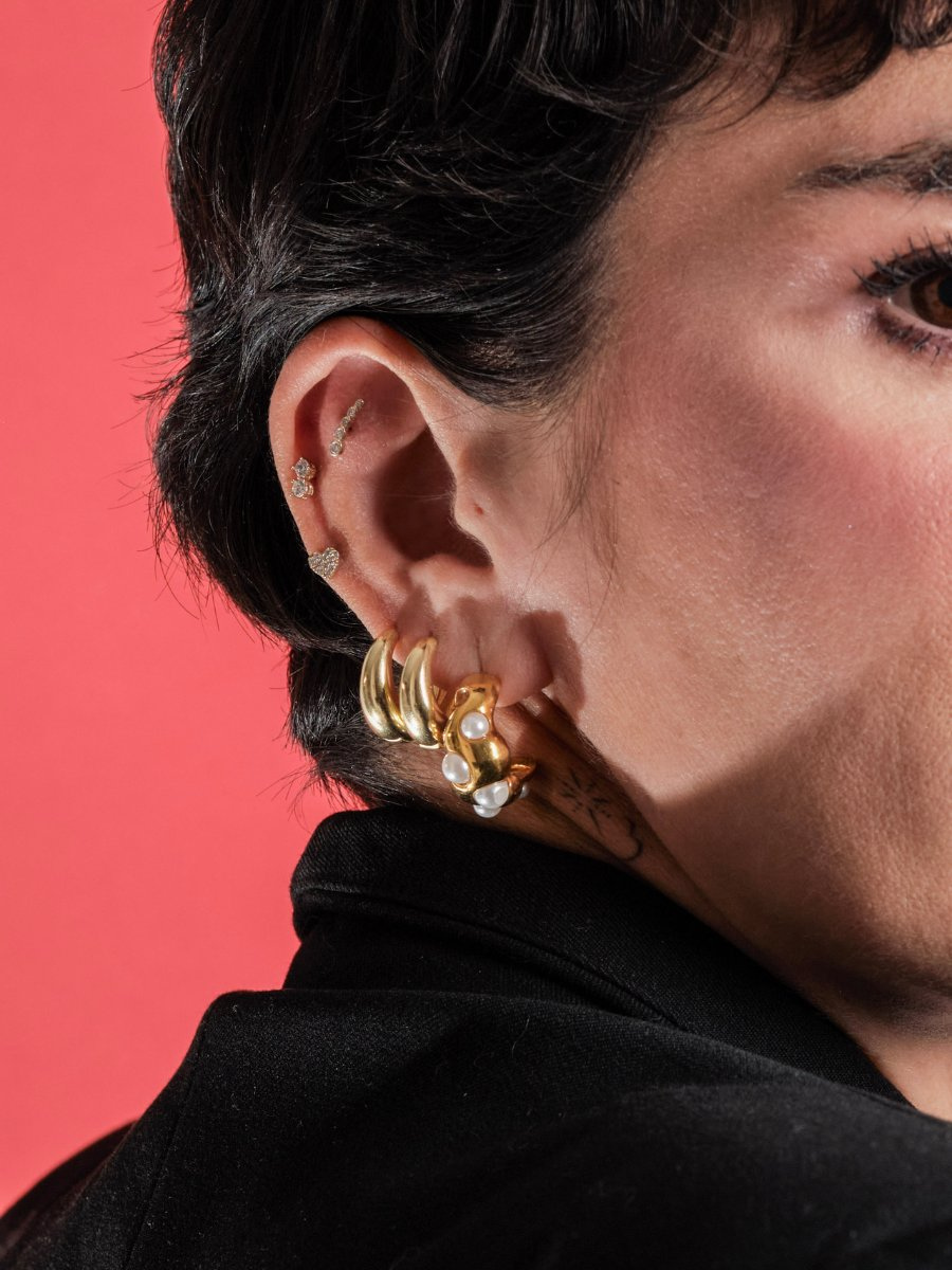 14 Ayar Altın Beştaş Tragus Piercing