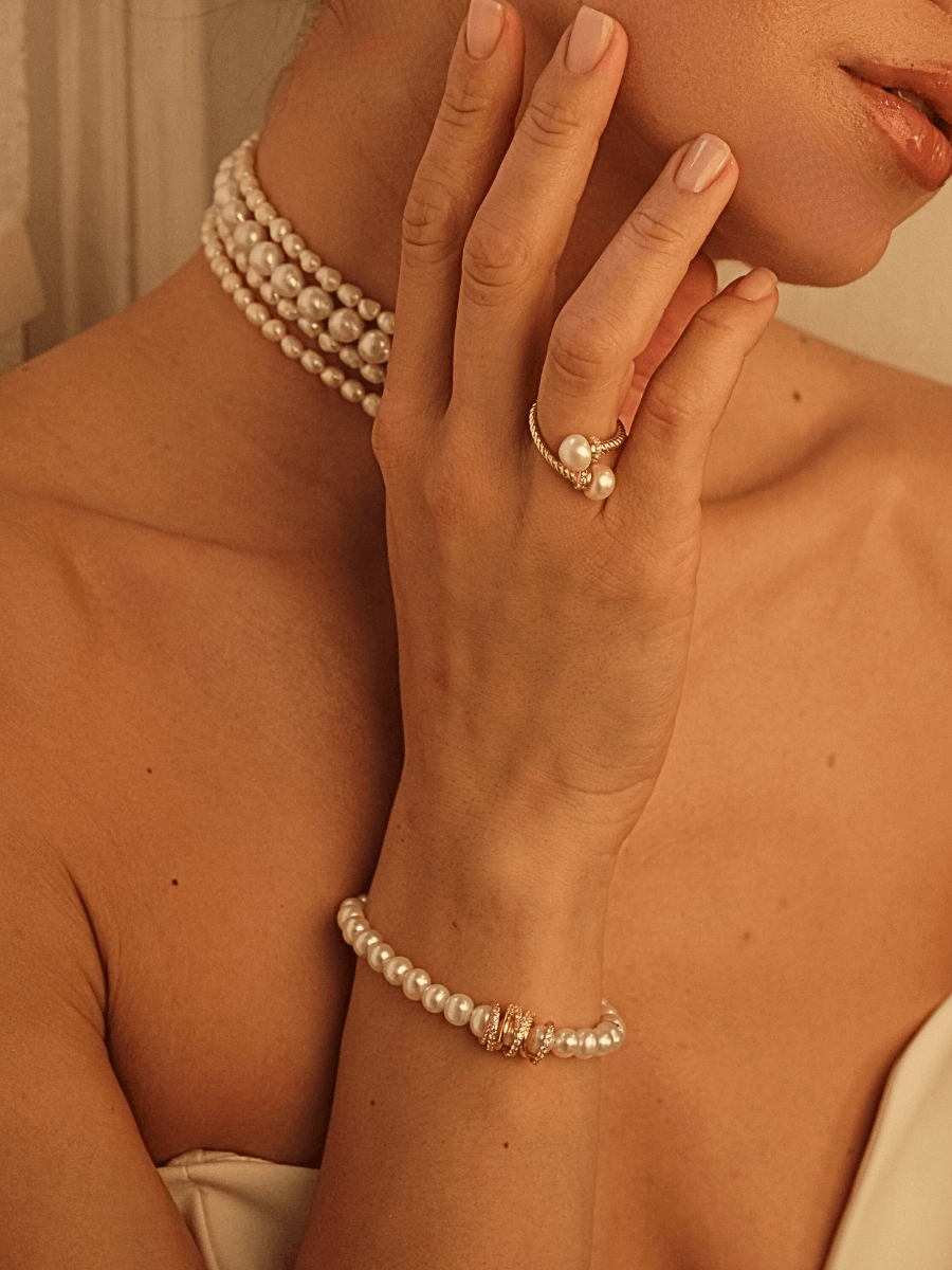 Amour Kafesli İnci Bileklik