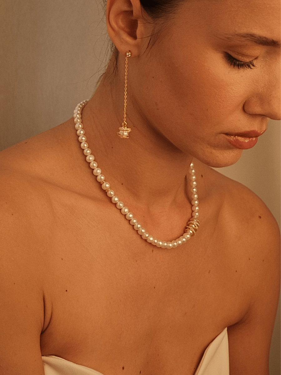 Amour Kafesli İnci Kolye