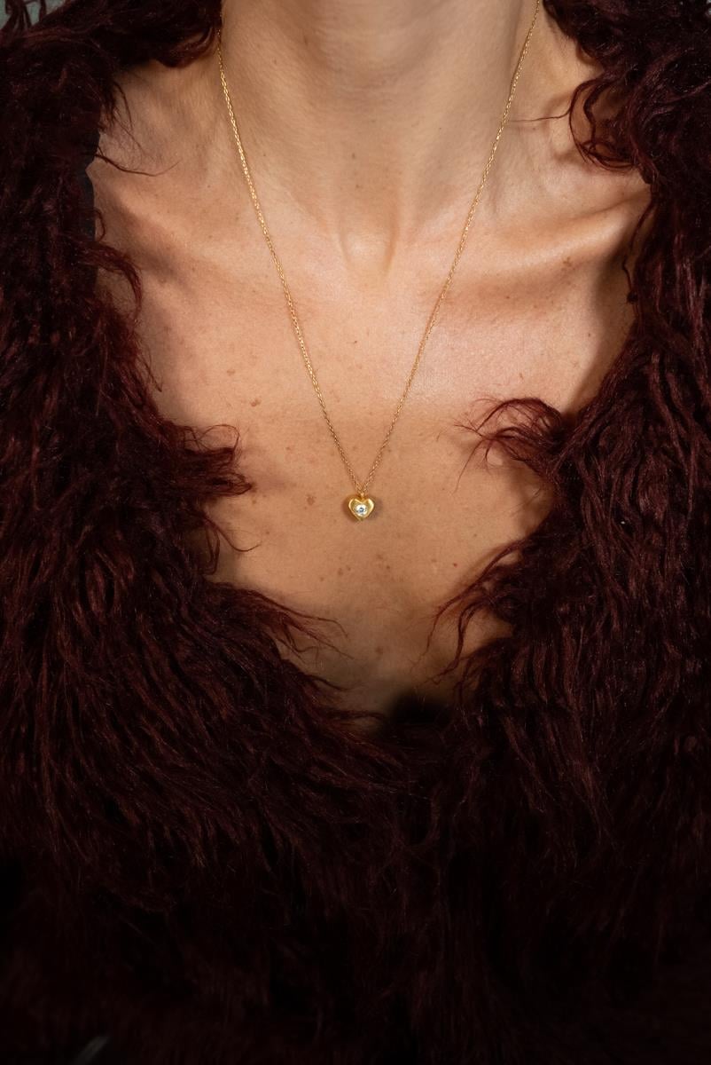 Aura Minimal Taşlı Kolye