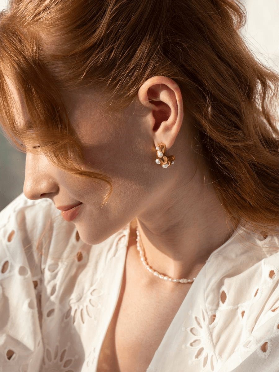 Ayza İnci Halka Küpe