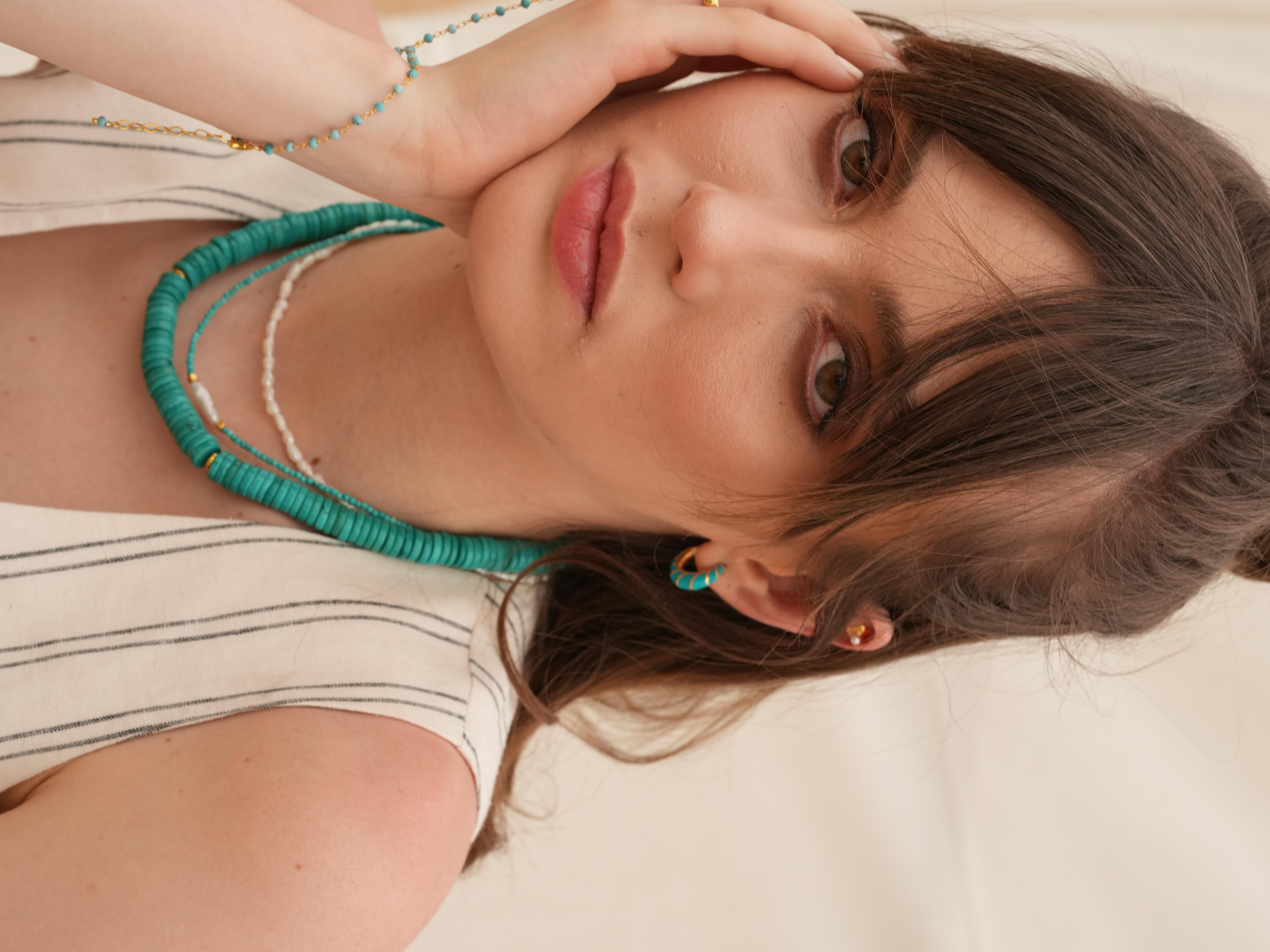 Bono Turkuaz Büyük Kolye