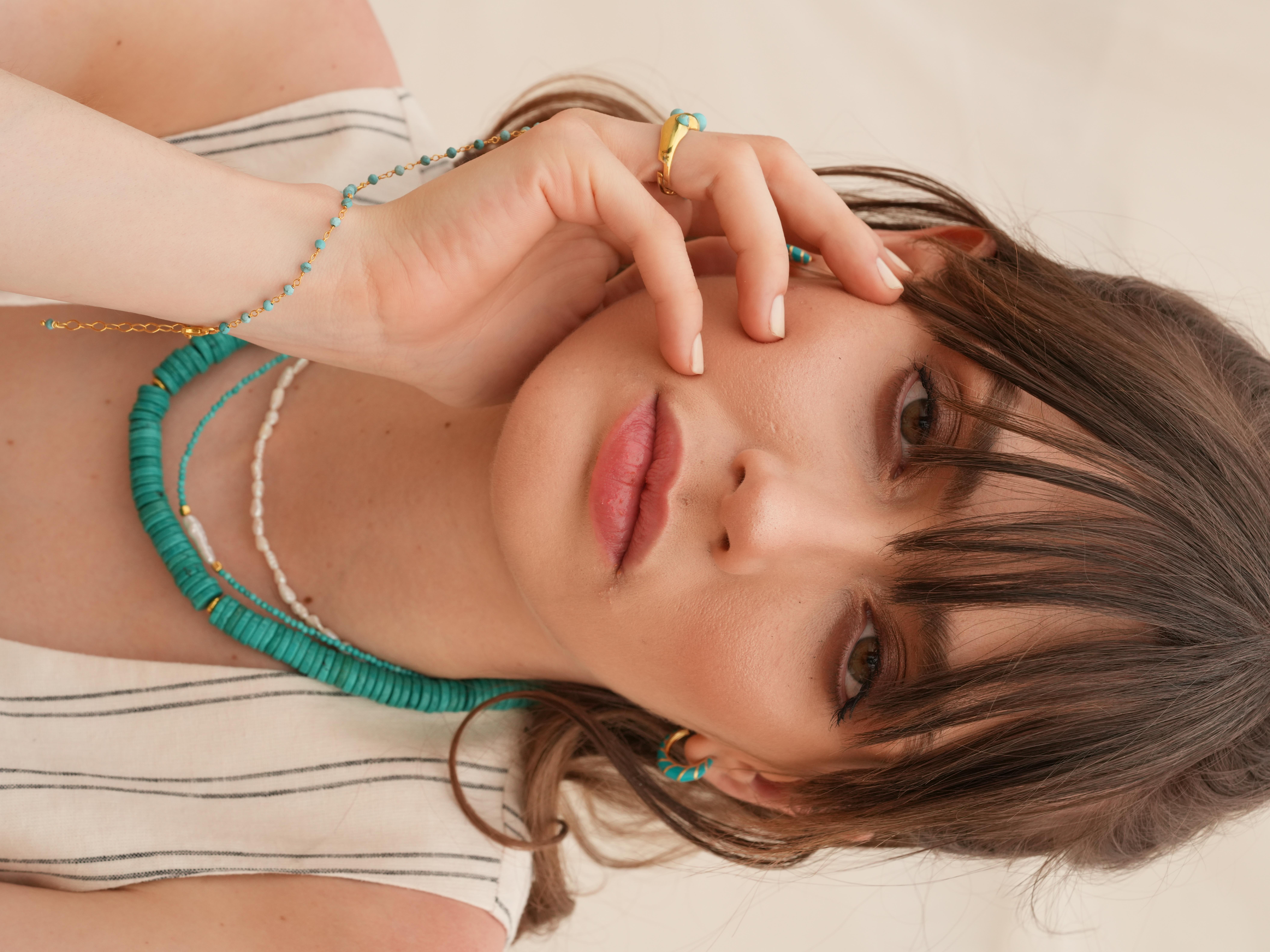 Bono Turkuaz Büyük Kolye