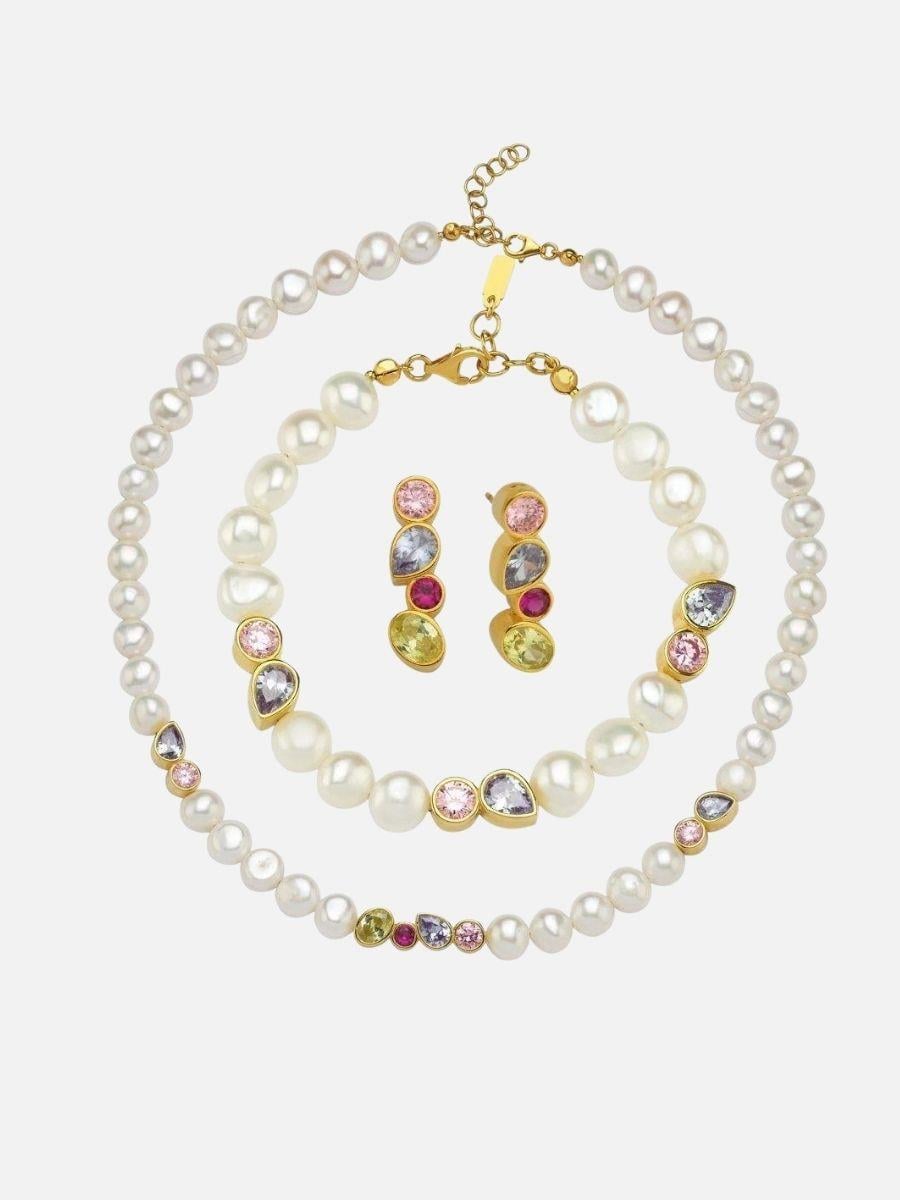 Diana Taşlı İnci Seti