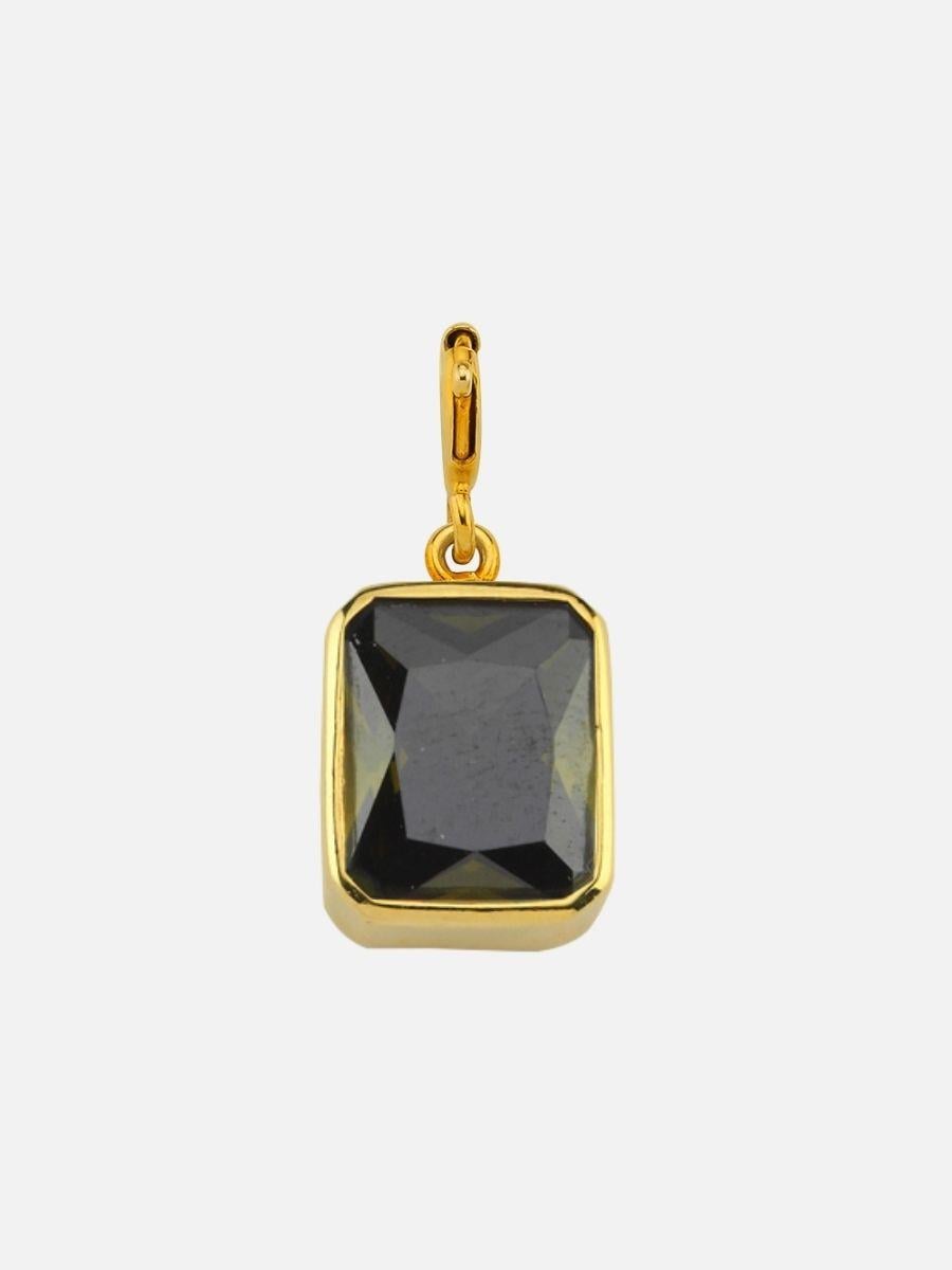 Dikdörtgen Kristal Taşlı Charm