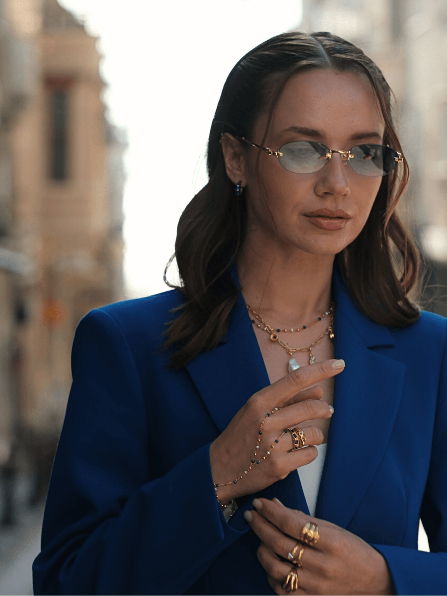 Mavi Lapis Taşlı Şahmeran Bileklik