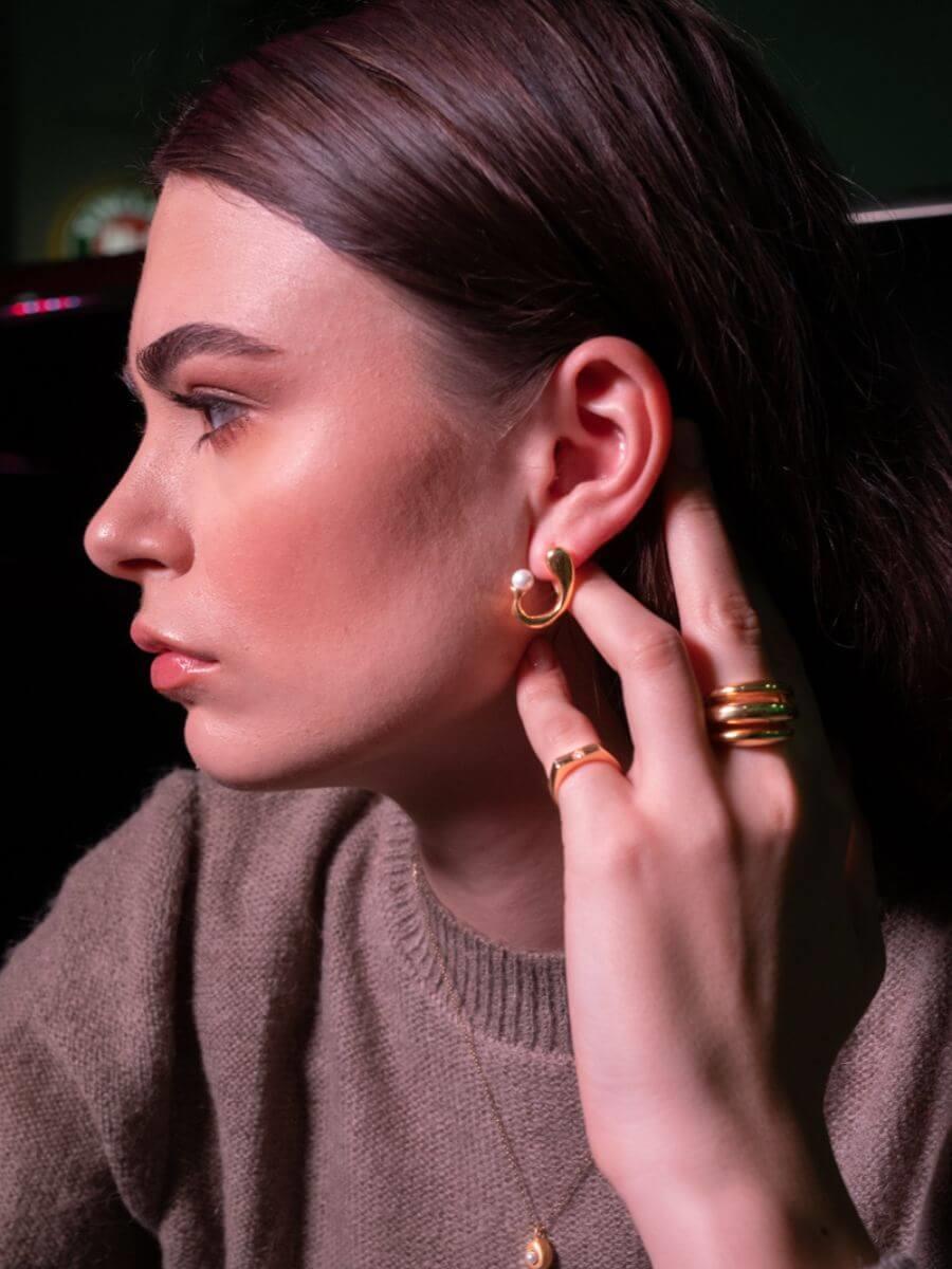 Meya Spiral Halka Küpe