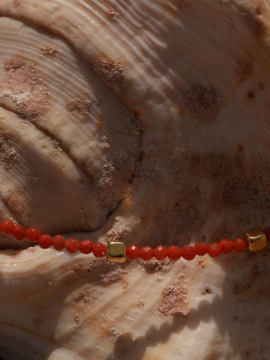 Mira Kırmızı Mercanlı Küçük Toplu Kolye