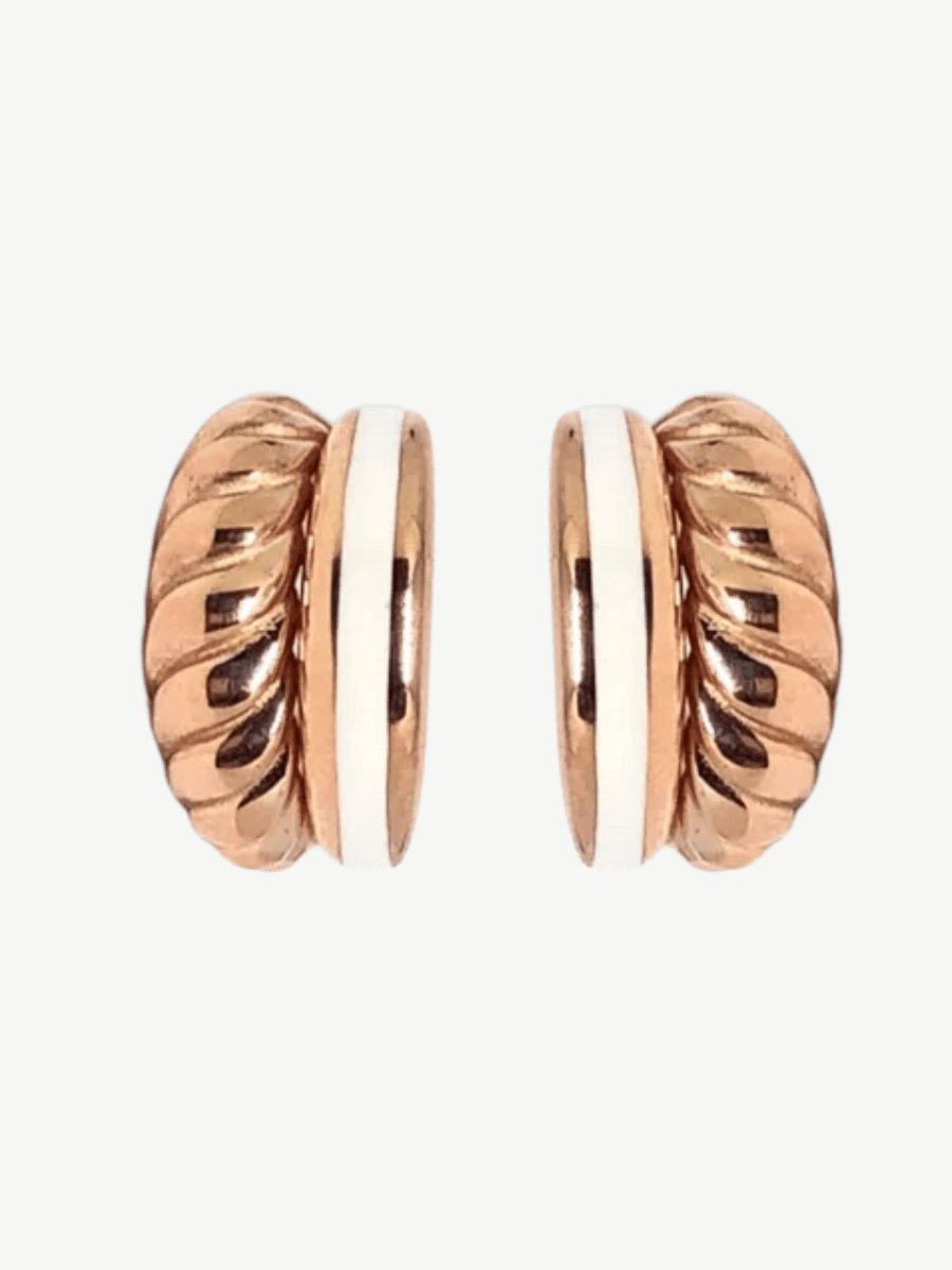 Rosa Mineli Halka Küpe